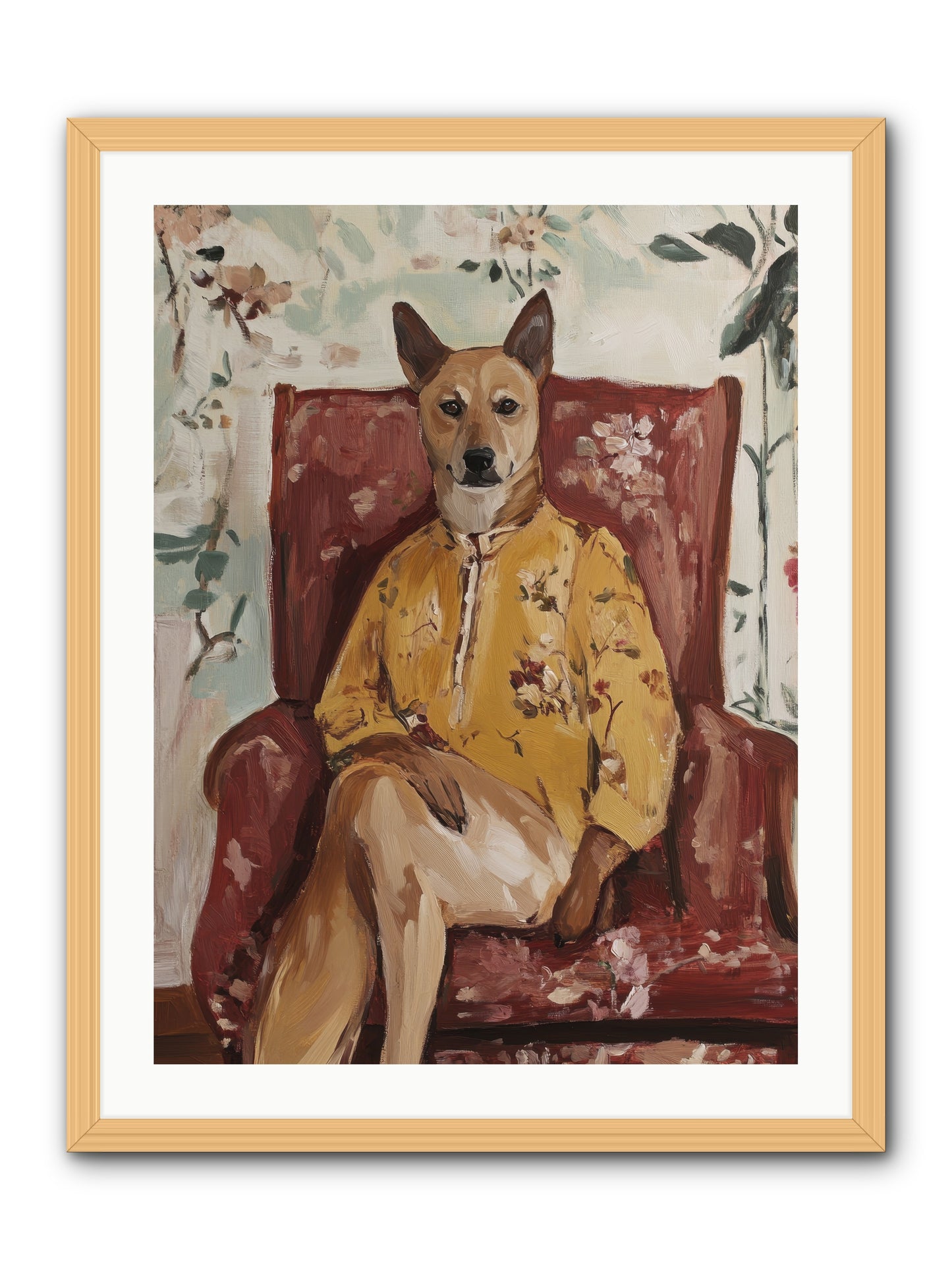 Miss Honey Bee -- Framed Print - Natural 24x32
