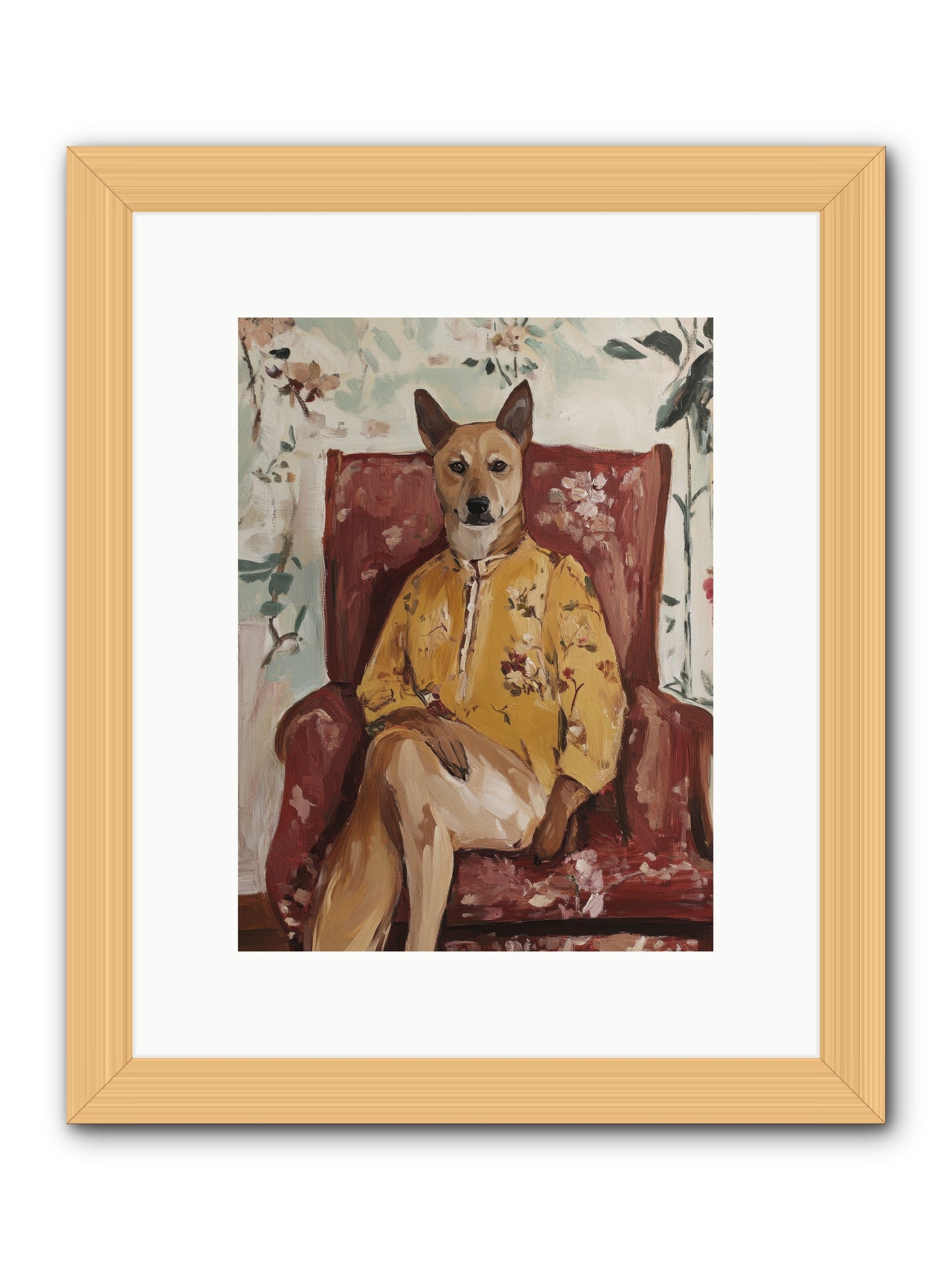 Miss Honey Bee -- Framed Print - Natural 9x12