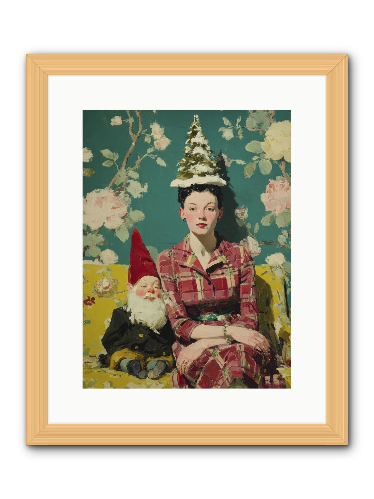 Miss Marrow’s Holiday Agenda -- Framed Print - Natural 12x16