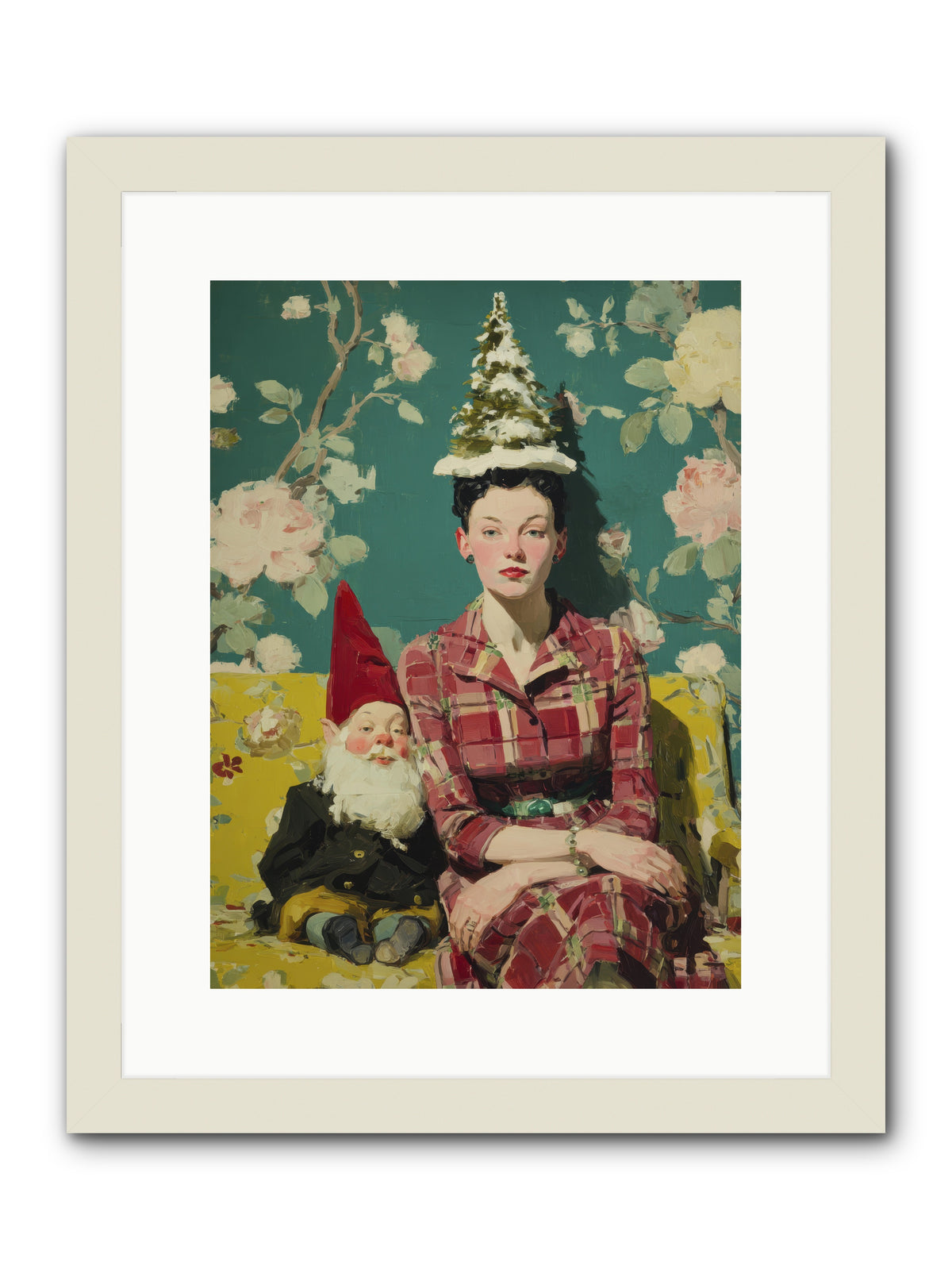 Miss Marrow’s Holiday Agenda -- Framed Print - White 12x16