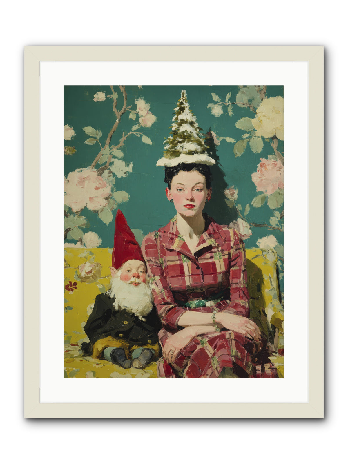 Miss Marrow’s Holiday Agenda -- Framed Print - White 18x24