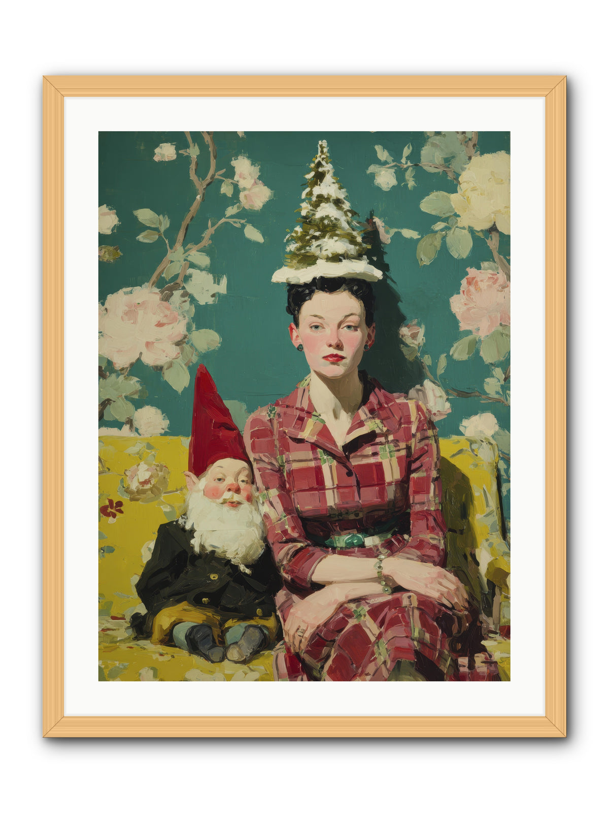 Miss Marrow’s Holiday Agenda -- Framed Print - Natural 24x32