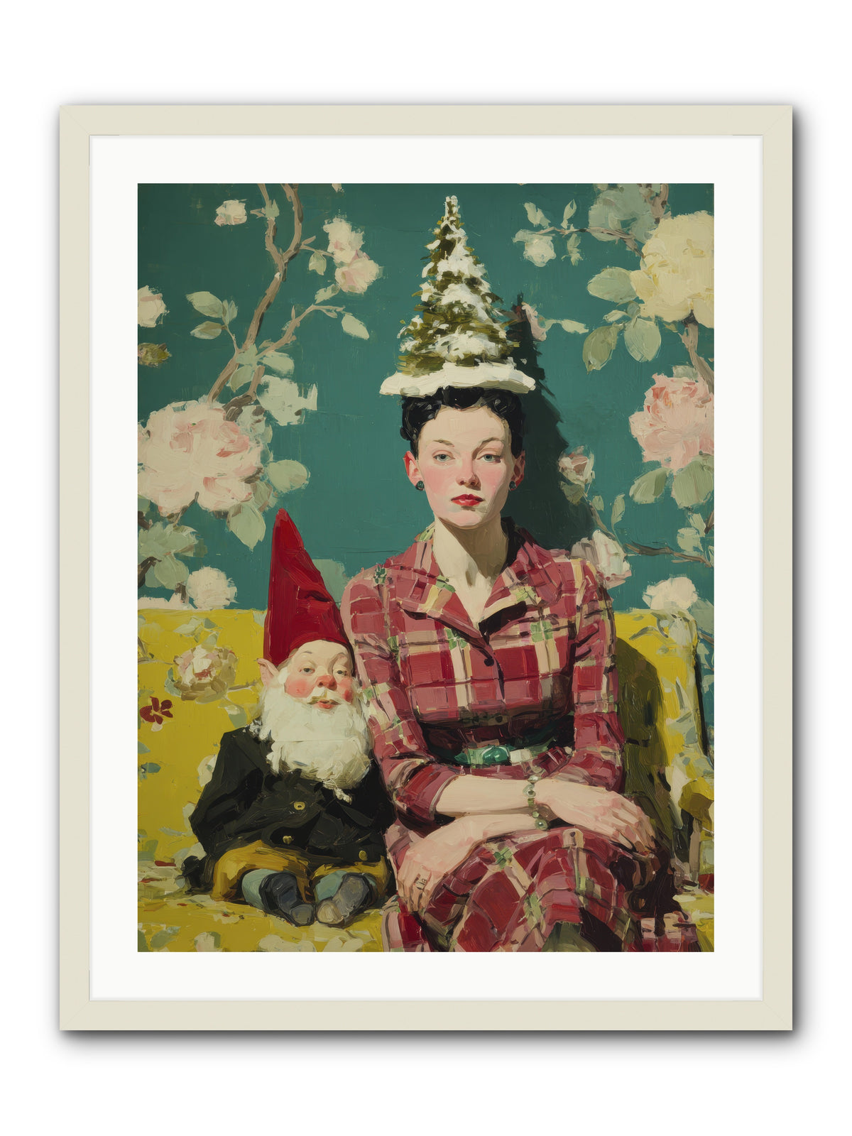 Miss Marrow’s Holiday Agenda -- Framed Print - White 24x32