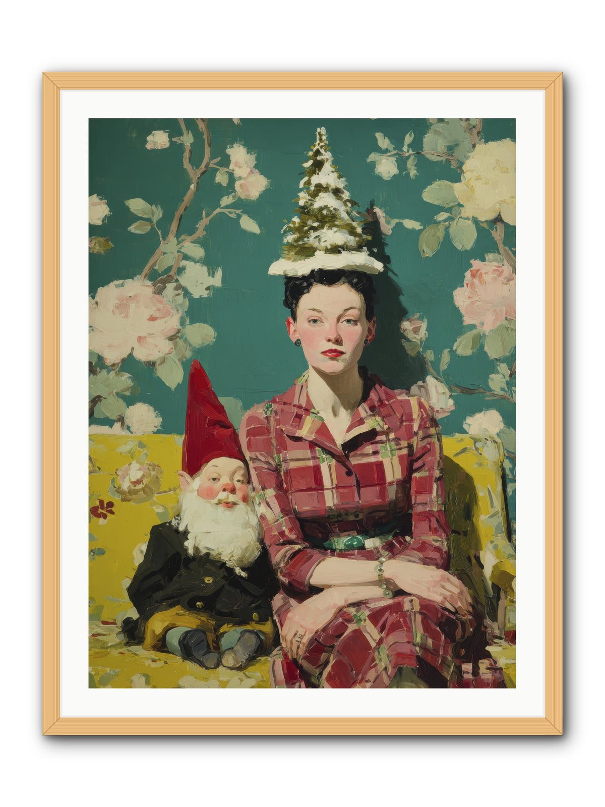Miss Marrow’s Holiday Agenda -- Framed Print - Natural 30x40