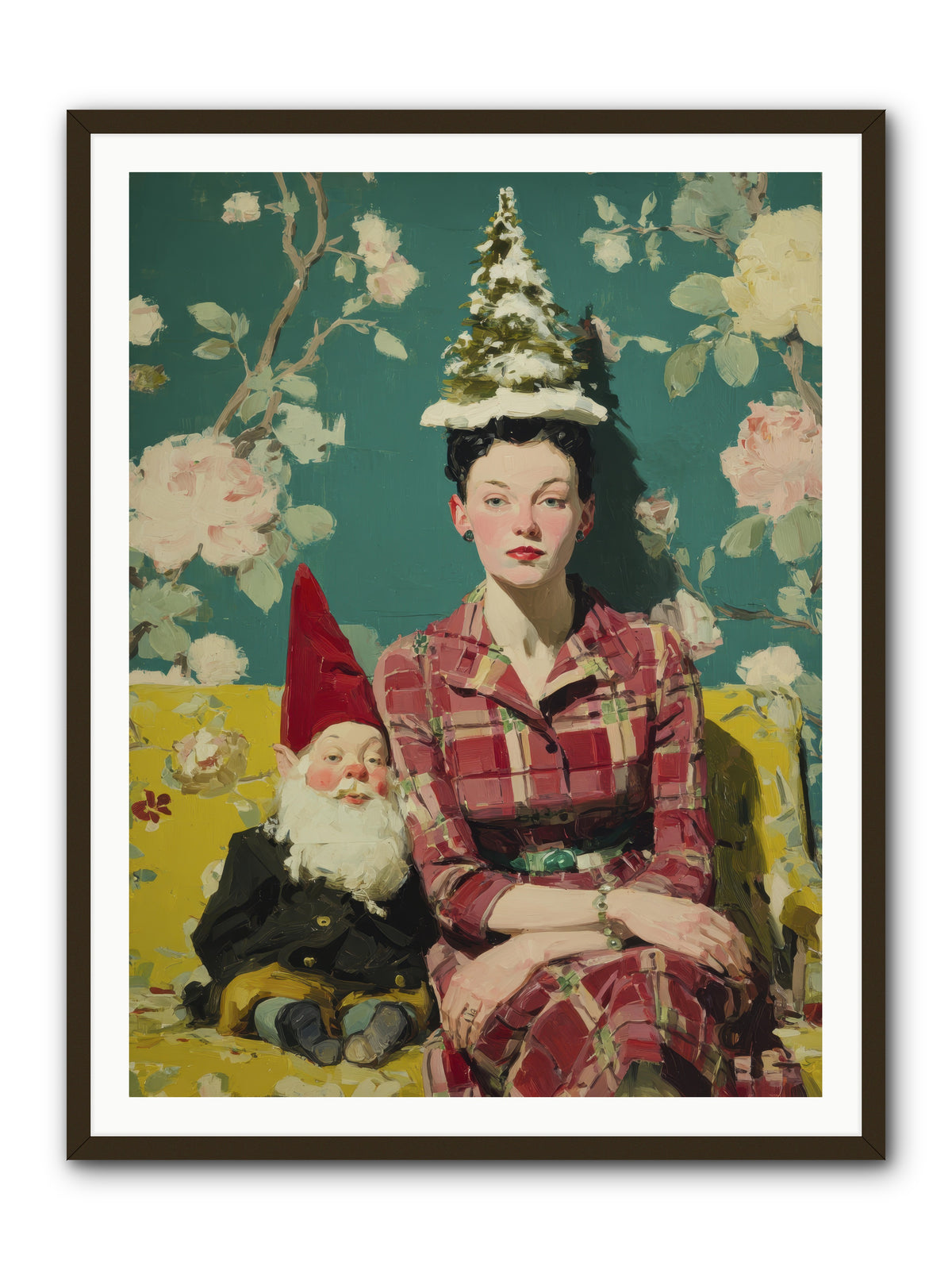 Miss Marrow’s Holiday Agenda -- Framed Print - Black 36x48