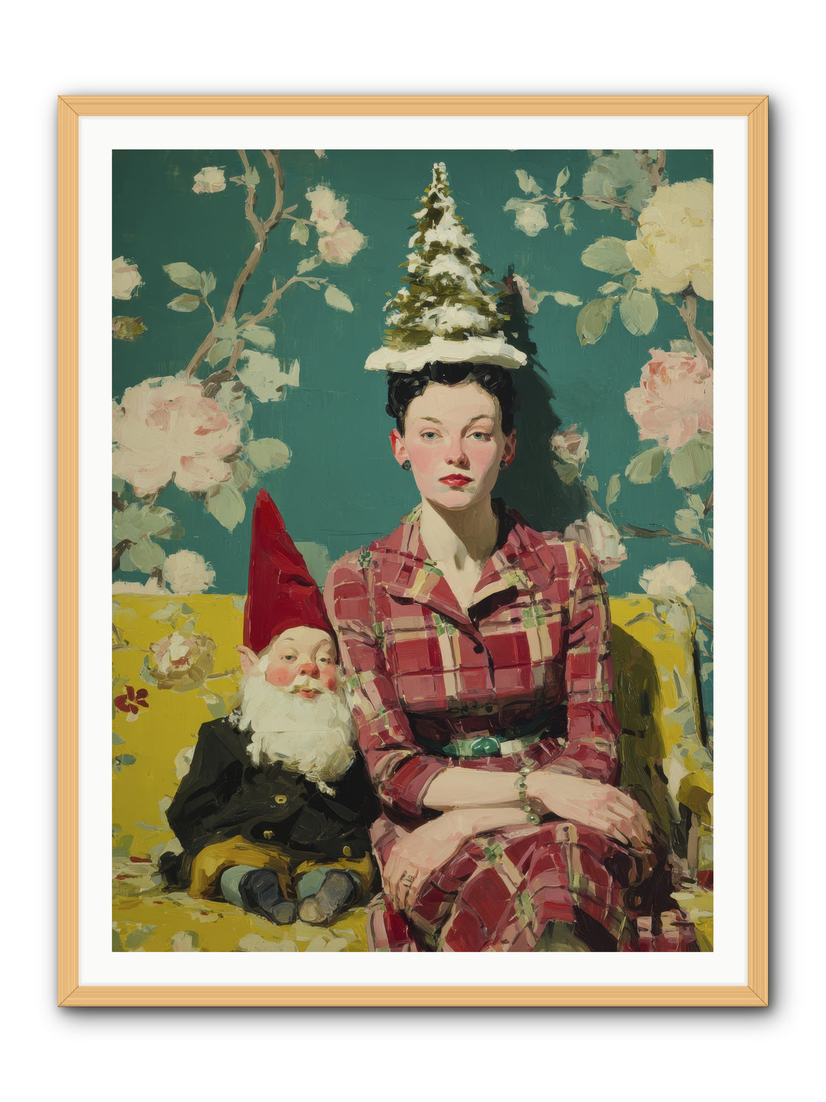 Miss Marrow’s Holiday Agenda -- Framed Print - Natural 36x48