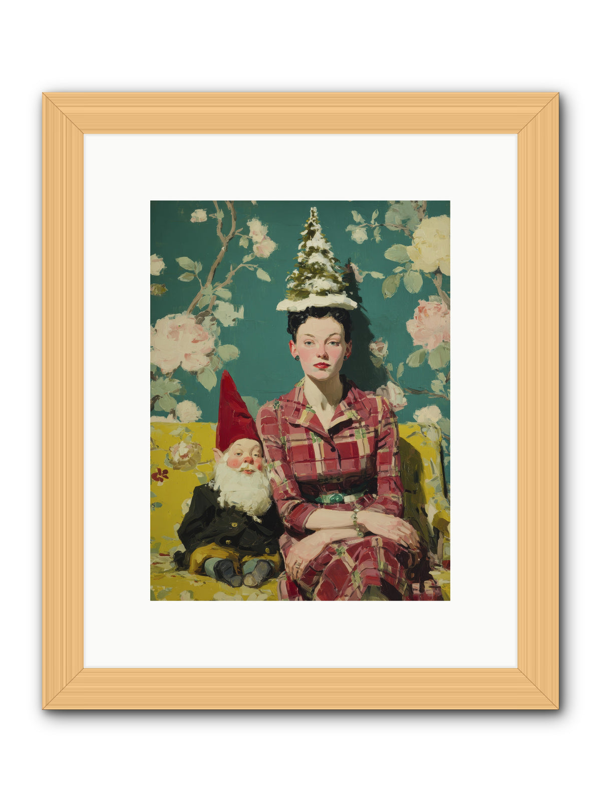 Miss Marrow’s Holiday Agenda -- Framed Print - Natural 9x12