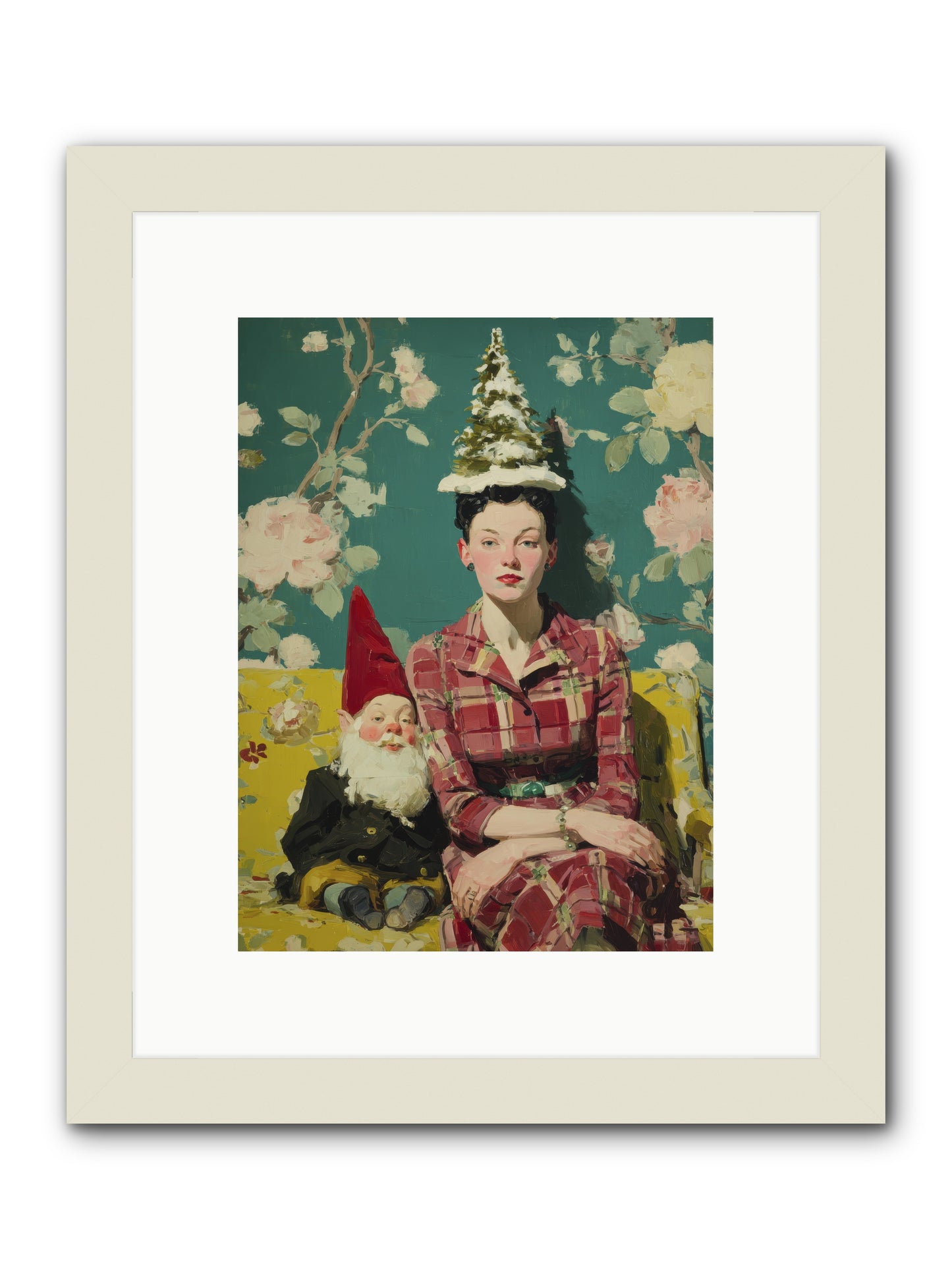 Miss Marrow’s Holiday Agenda -- Framed Print - White 9x12