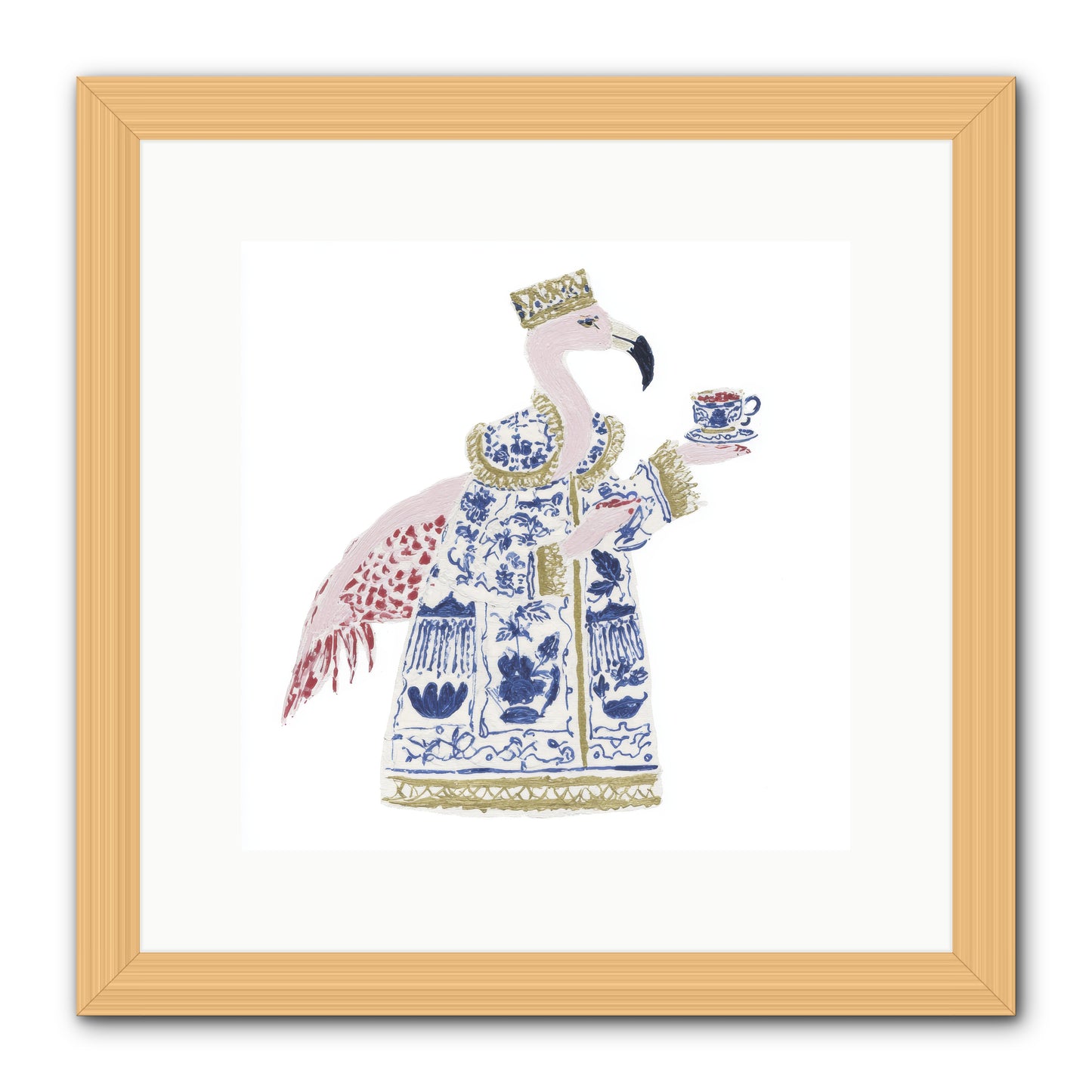 Miss Plume’s Catalogue -- Framed Print - Natural 12x12