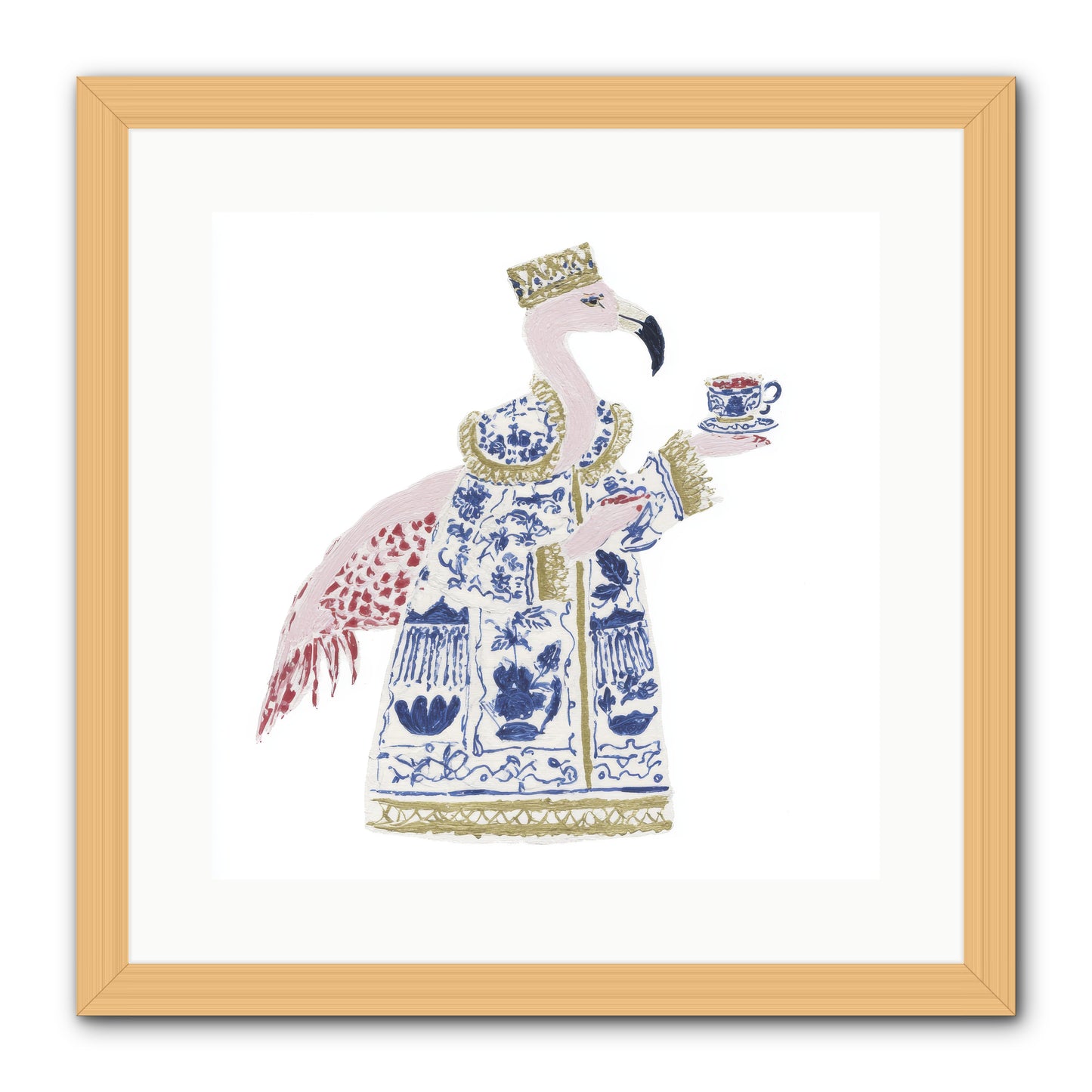 Miss Plume’s Catalogue -- Framed Print - Natural 16x16