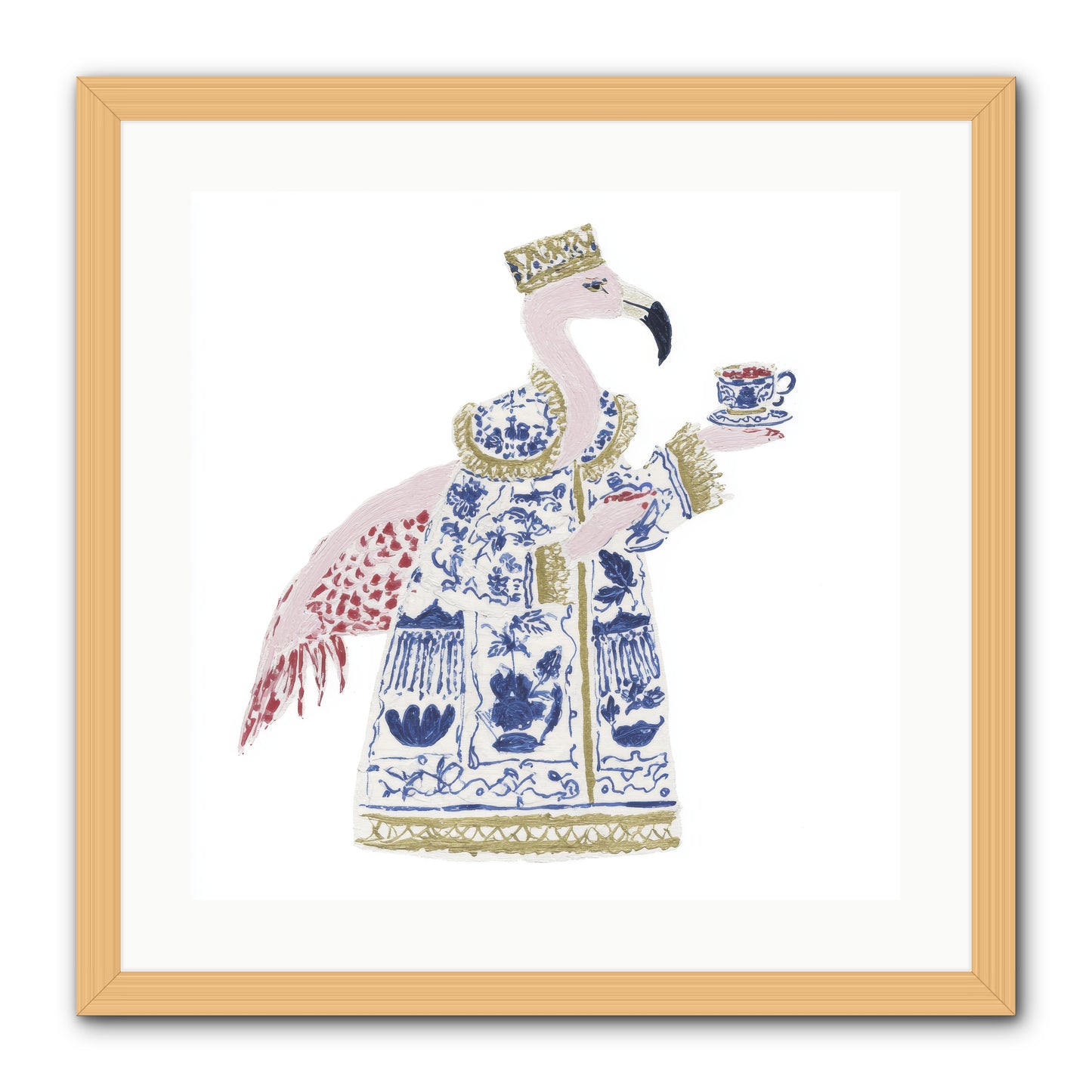 Miss Plume’s Catalogue -- Framed Print - Natural 20x20