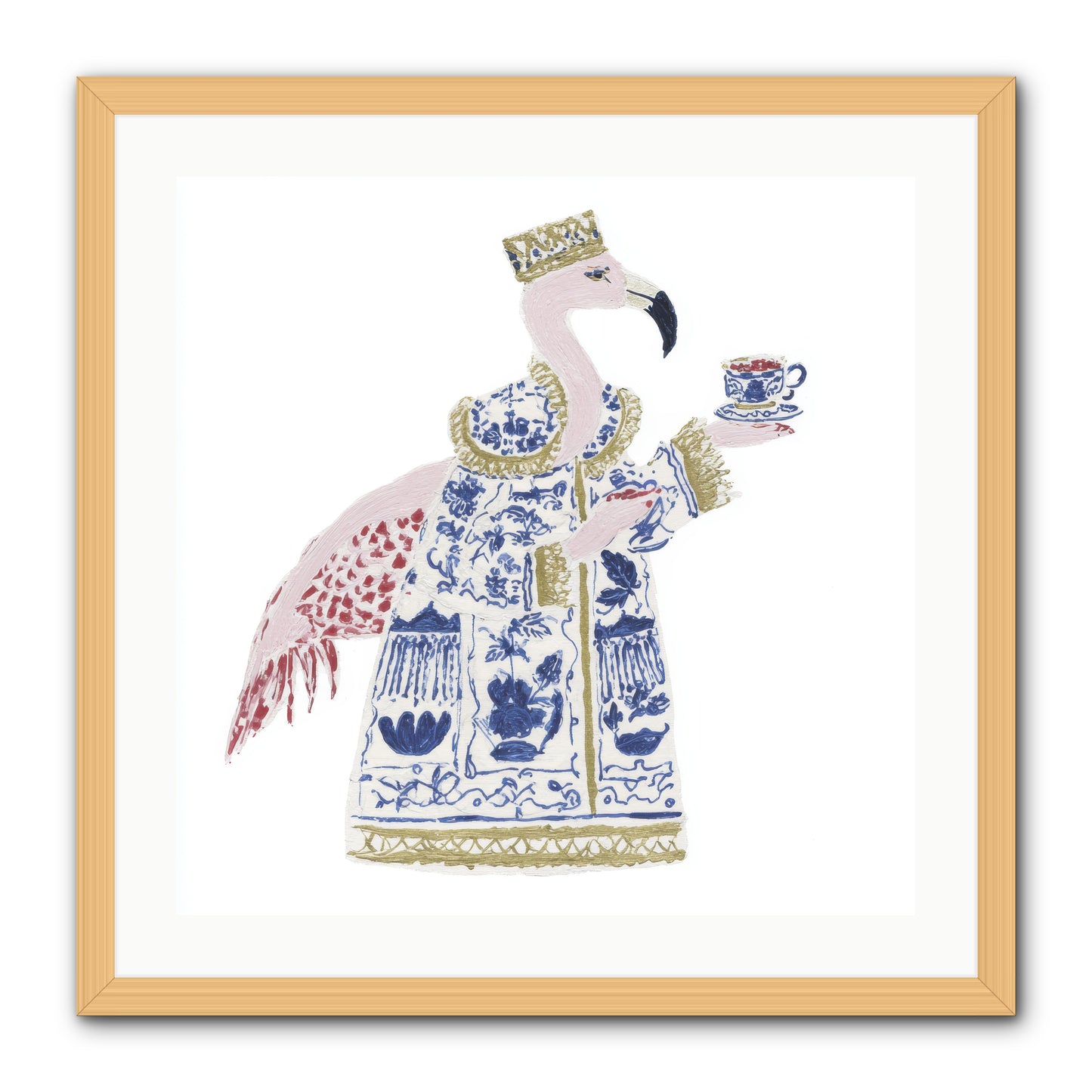 Miss Plume’s Catalogue -- Framed Print - Natural 24x24