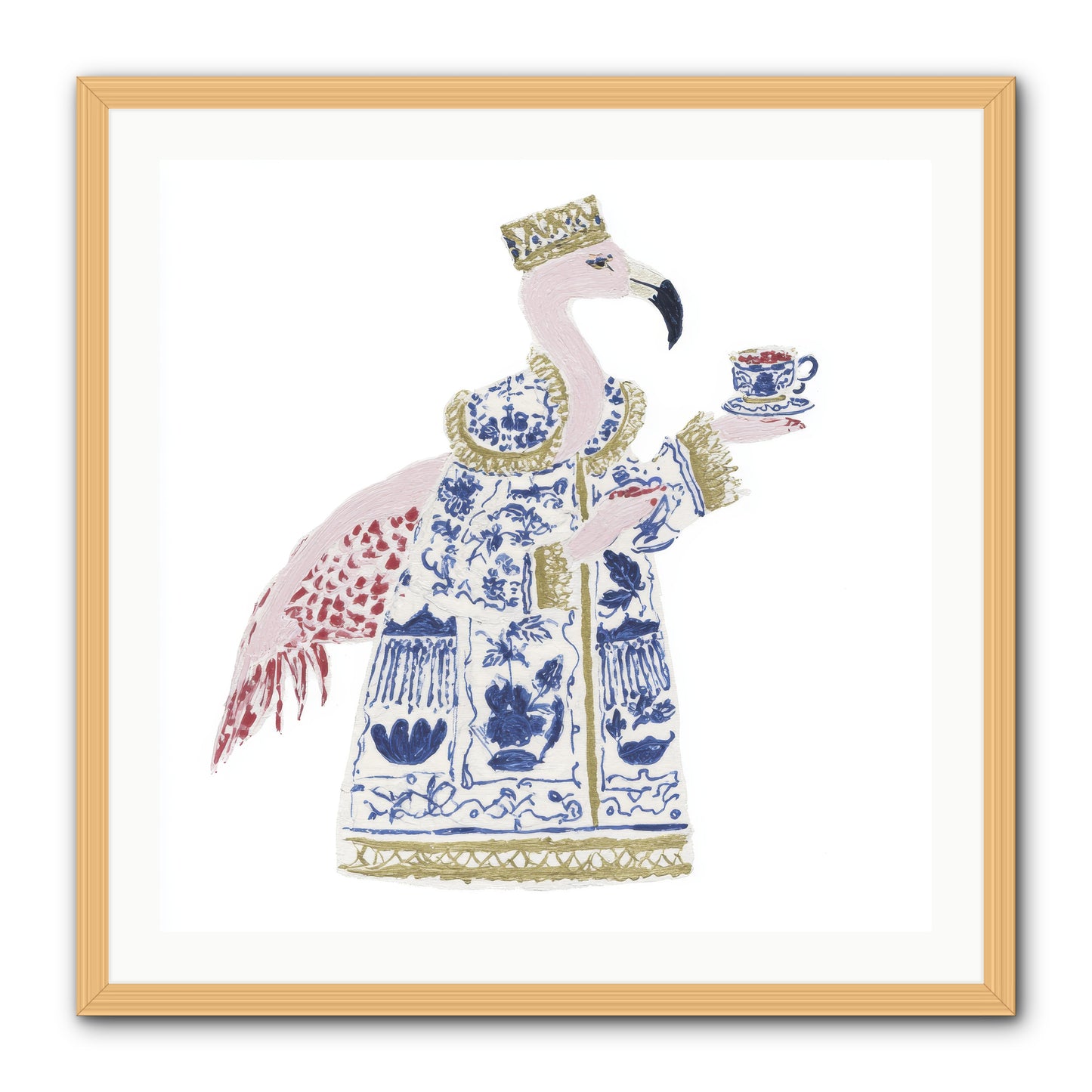 Miss Plume’s Catalogue -- Framed Print - Natural 30x30