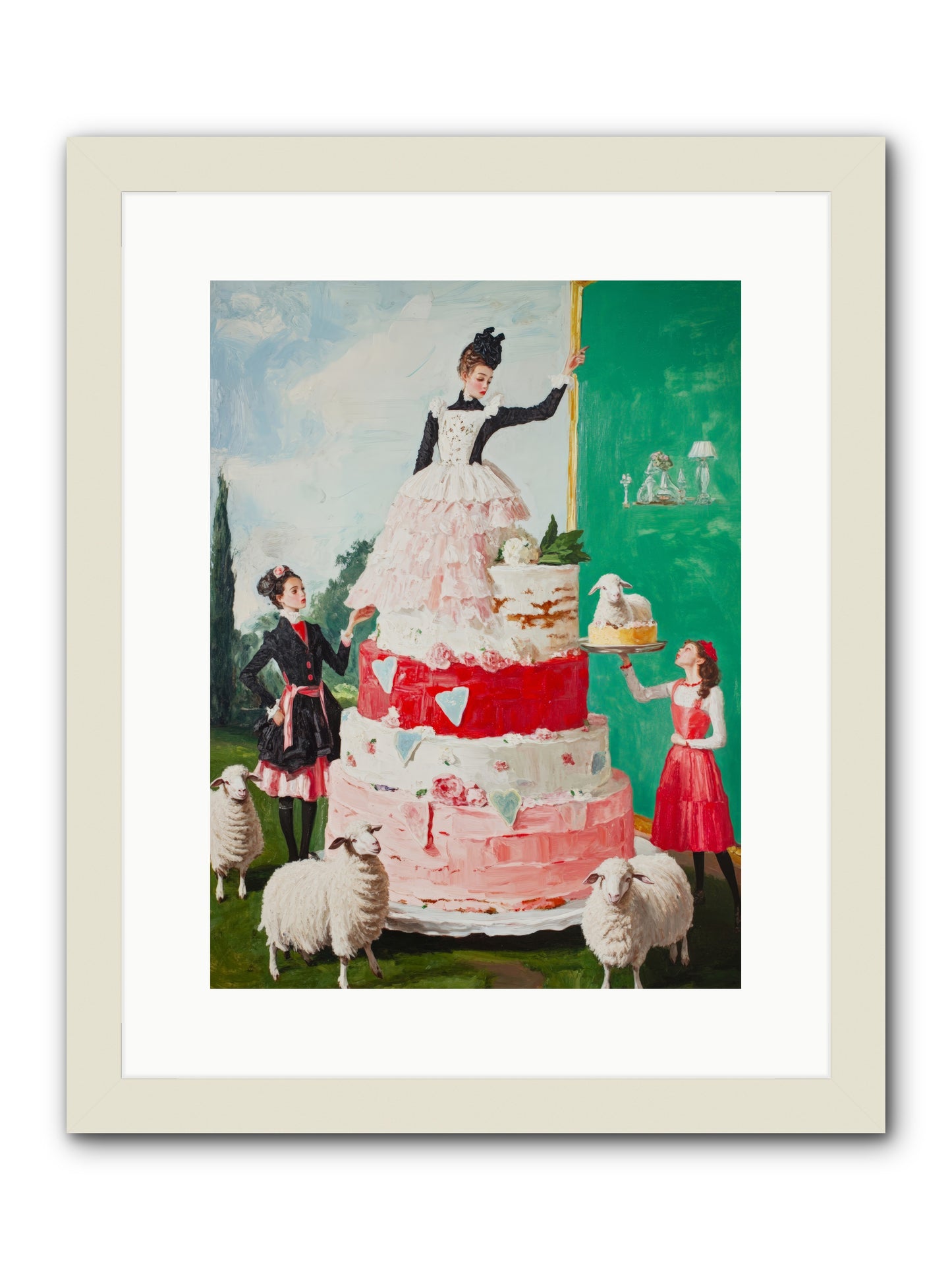 Miss Summer's KitchenRez2 -- Framed Print - White 12x16