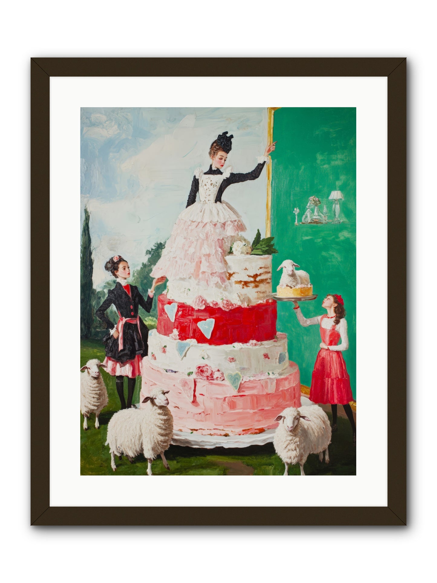 Miss Summer's KitchenRez2 -- Framed Print - Black 18x24