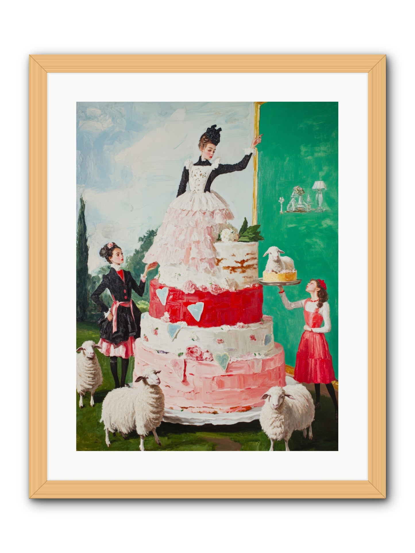 Miss Summer's KitchenRez2 -- Framed Print - Natural 18x24