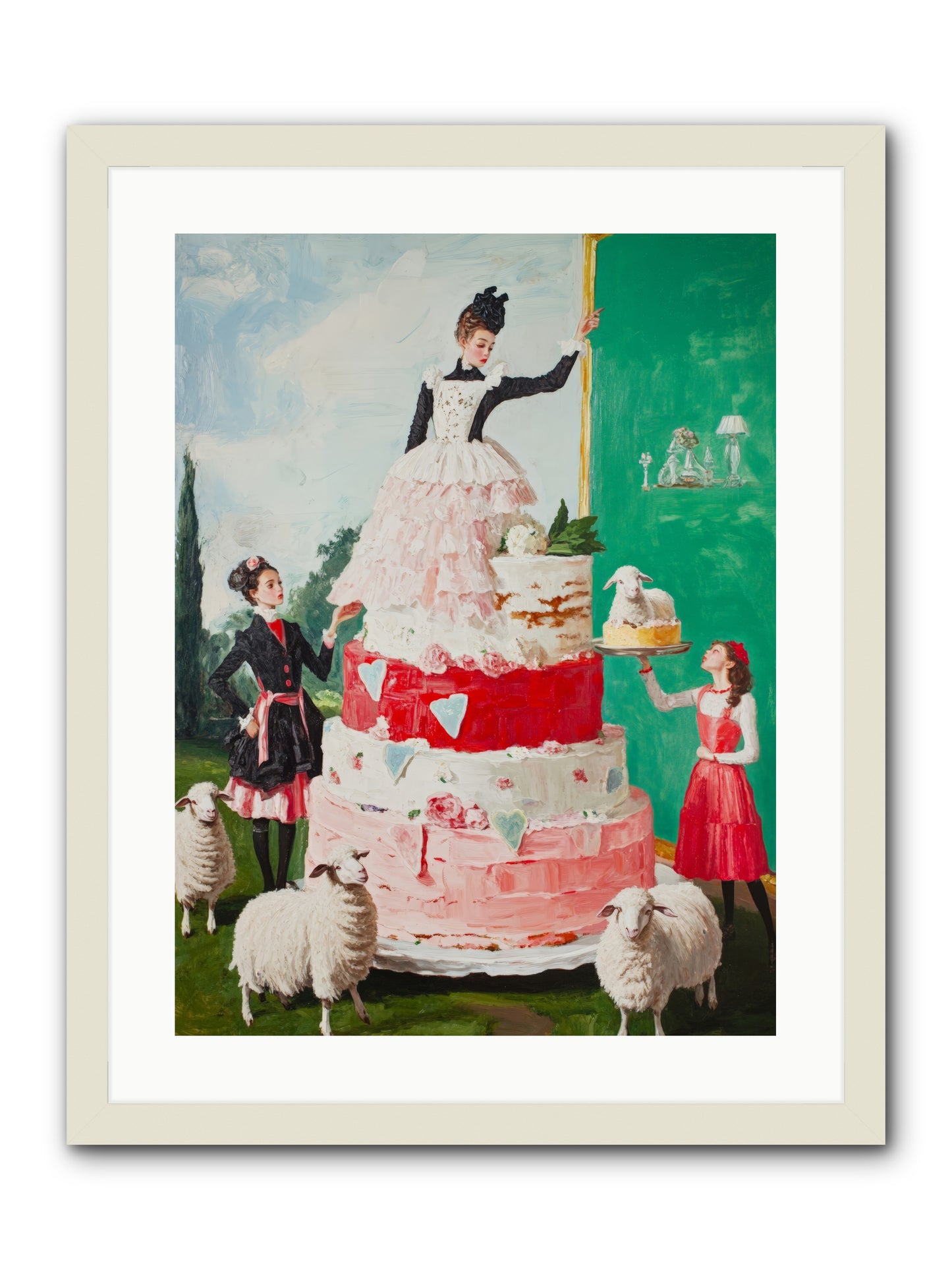 Miss Summer's KitchenRez2 -- Framed Print - White 18x24