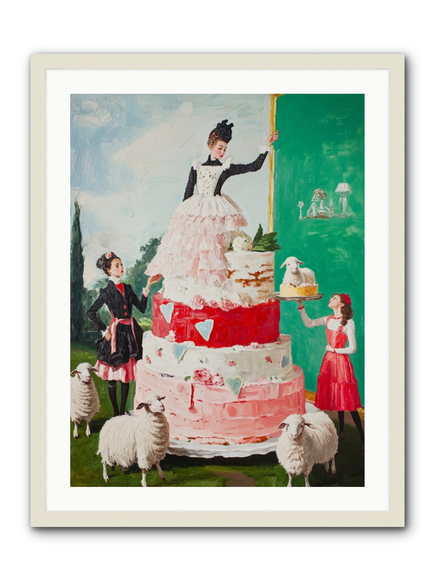 Miss Summer's KitchenRez2 -- Framed Print - White 24x32