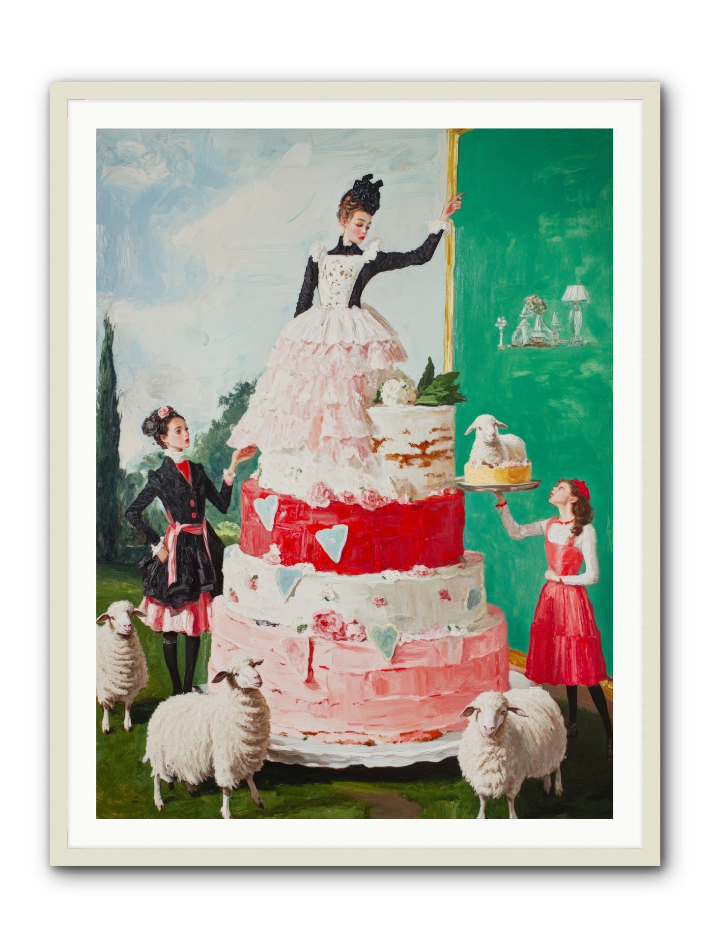Miss Summer's KitchenRez2 -- Framed Print - White 36x48