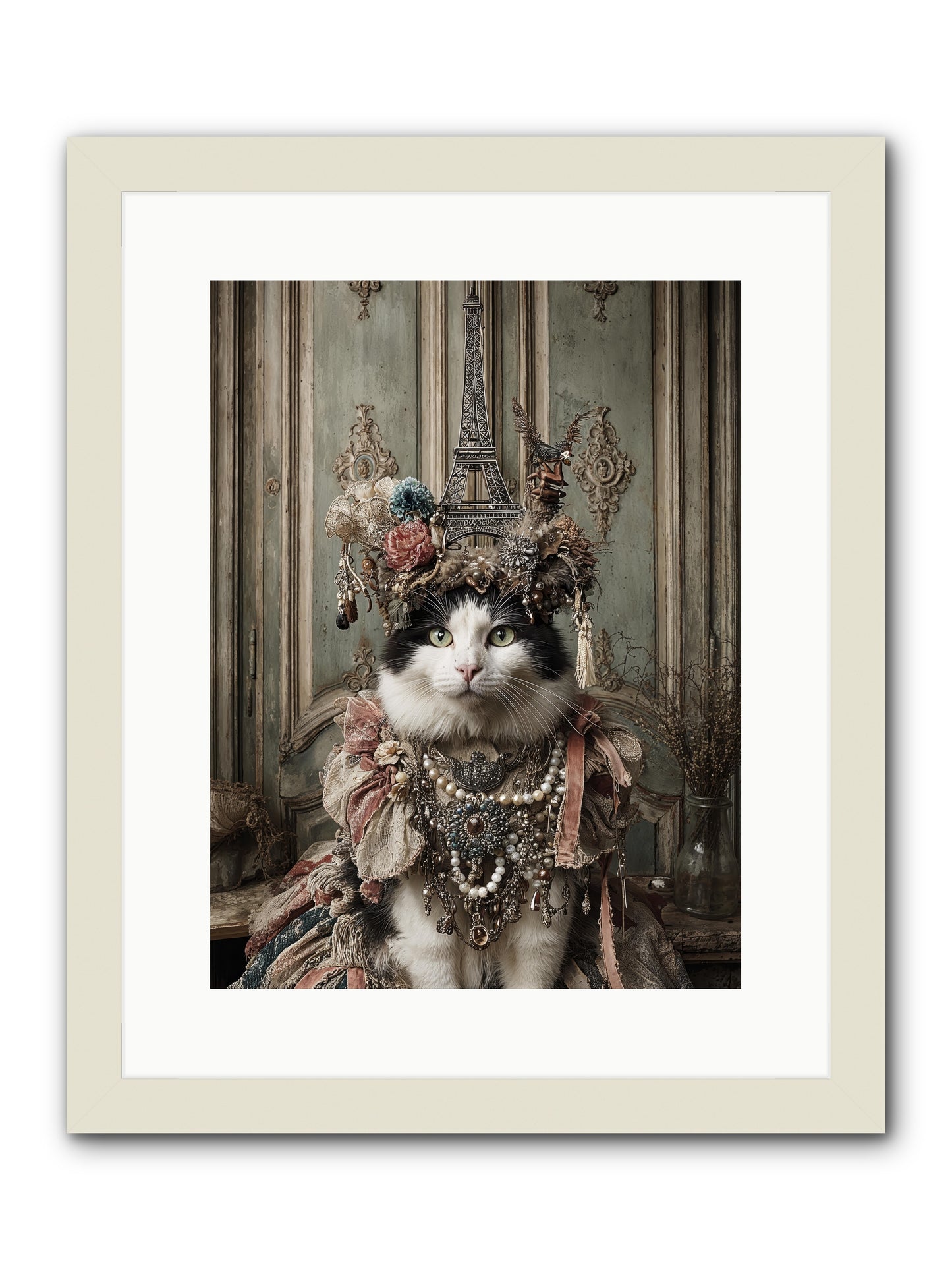 Miss Twill and the Lemon Parade -- Framed Print - White 12x16