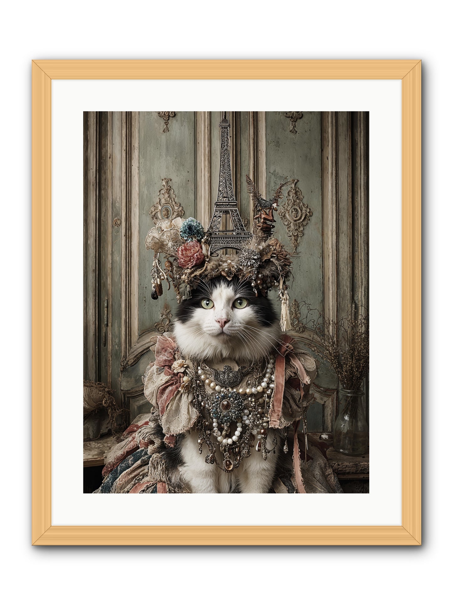 Miss Twill and the Lemon Parade -- Framed Print - Natural 18x24