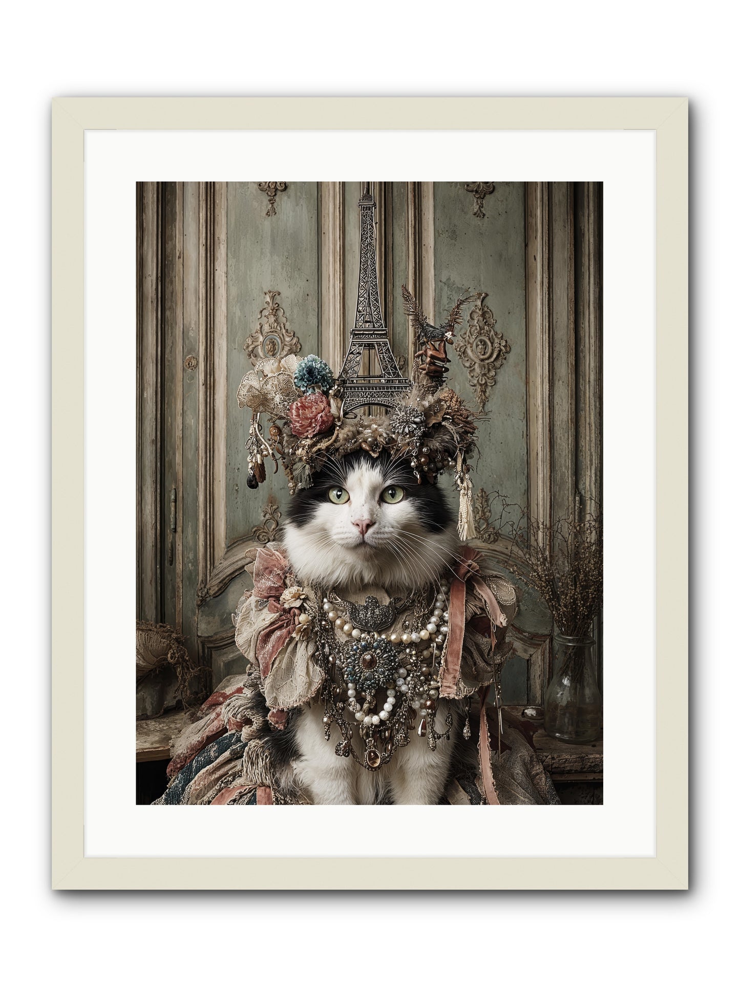 Miss Twill and the Lemon Parade -- Framed Print - White 18x24