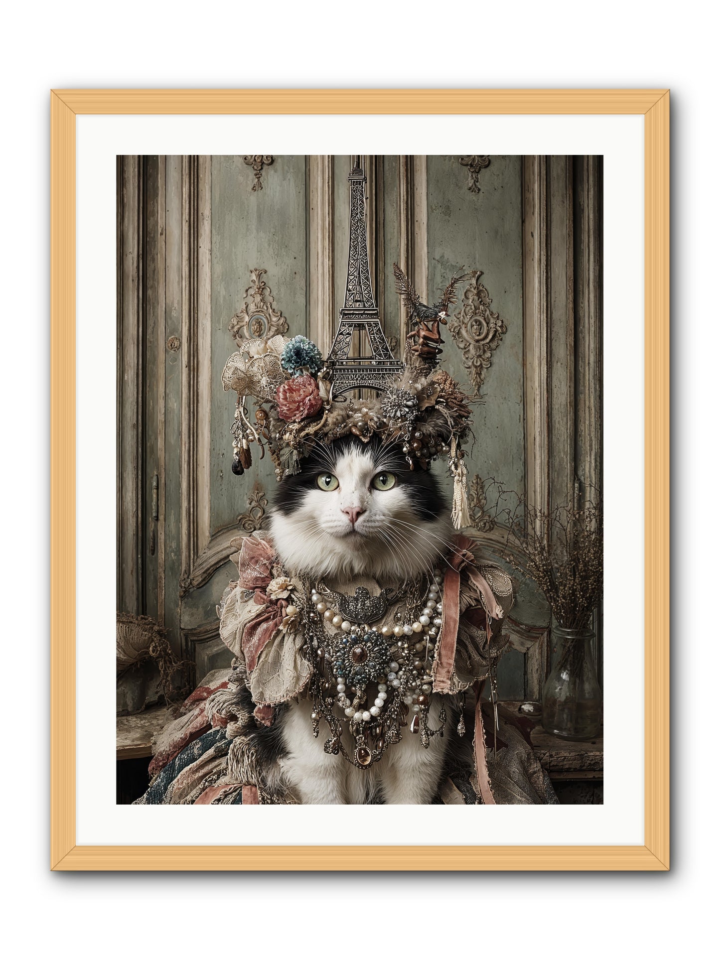 Miss Twill and the Lemon Parade -- Framed Print - Natural 24x32