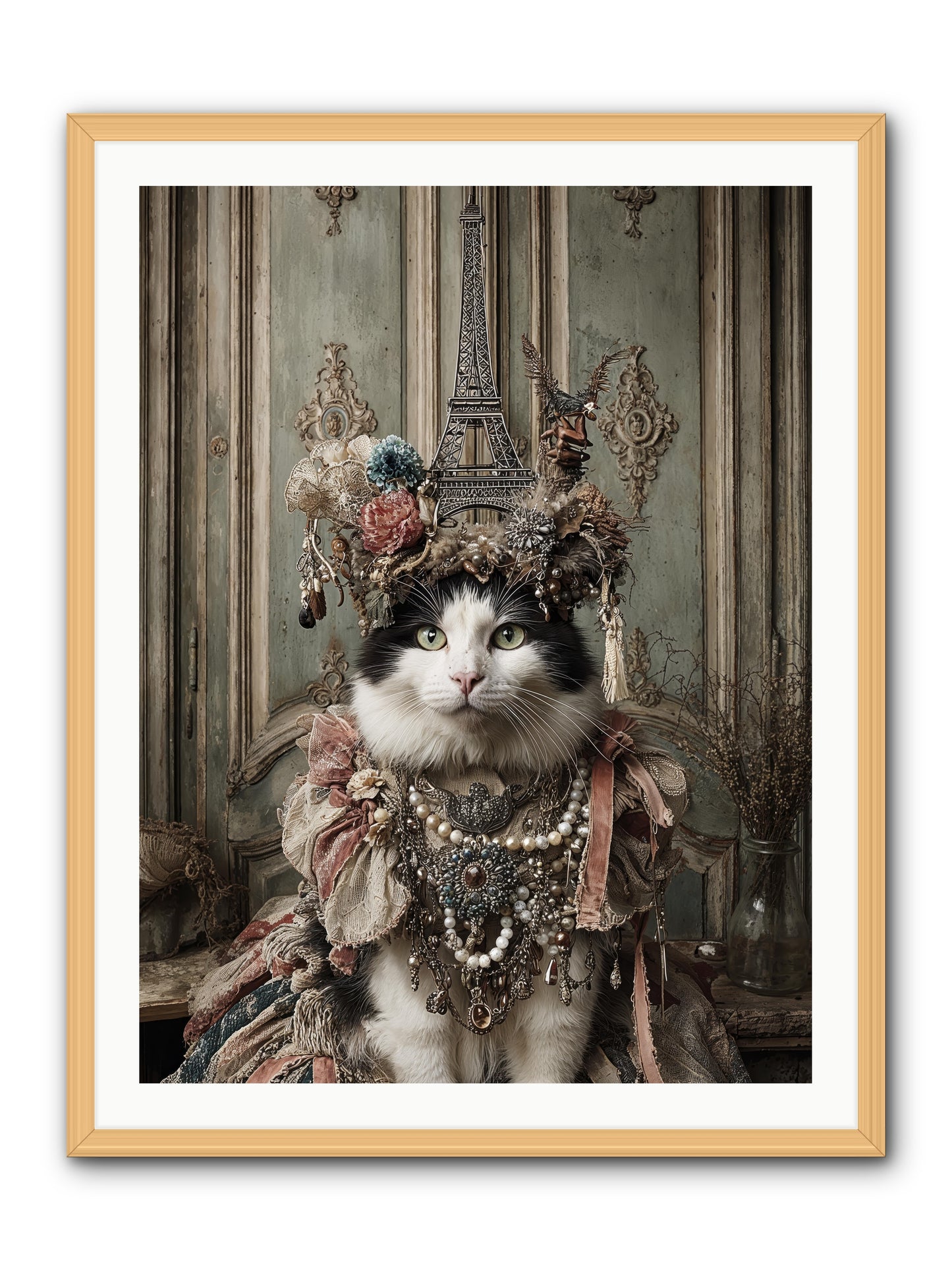 Miss Twill and the Lemon Parade -- Framed Print - Natural 30x40