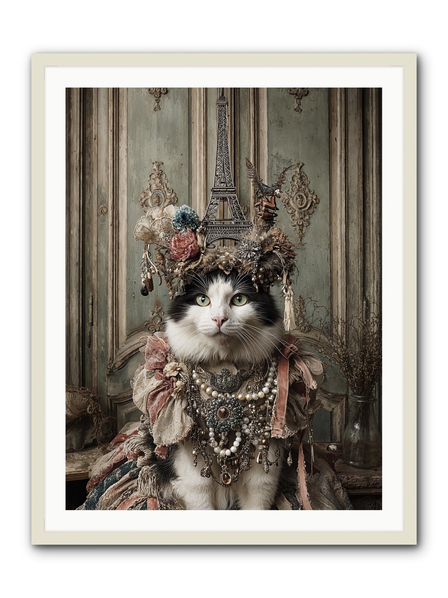 Miss Twill and the Lemon Parade -- Framed Print - White 30x40