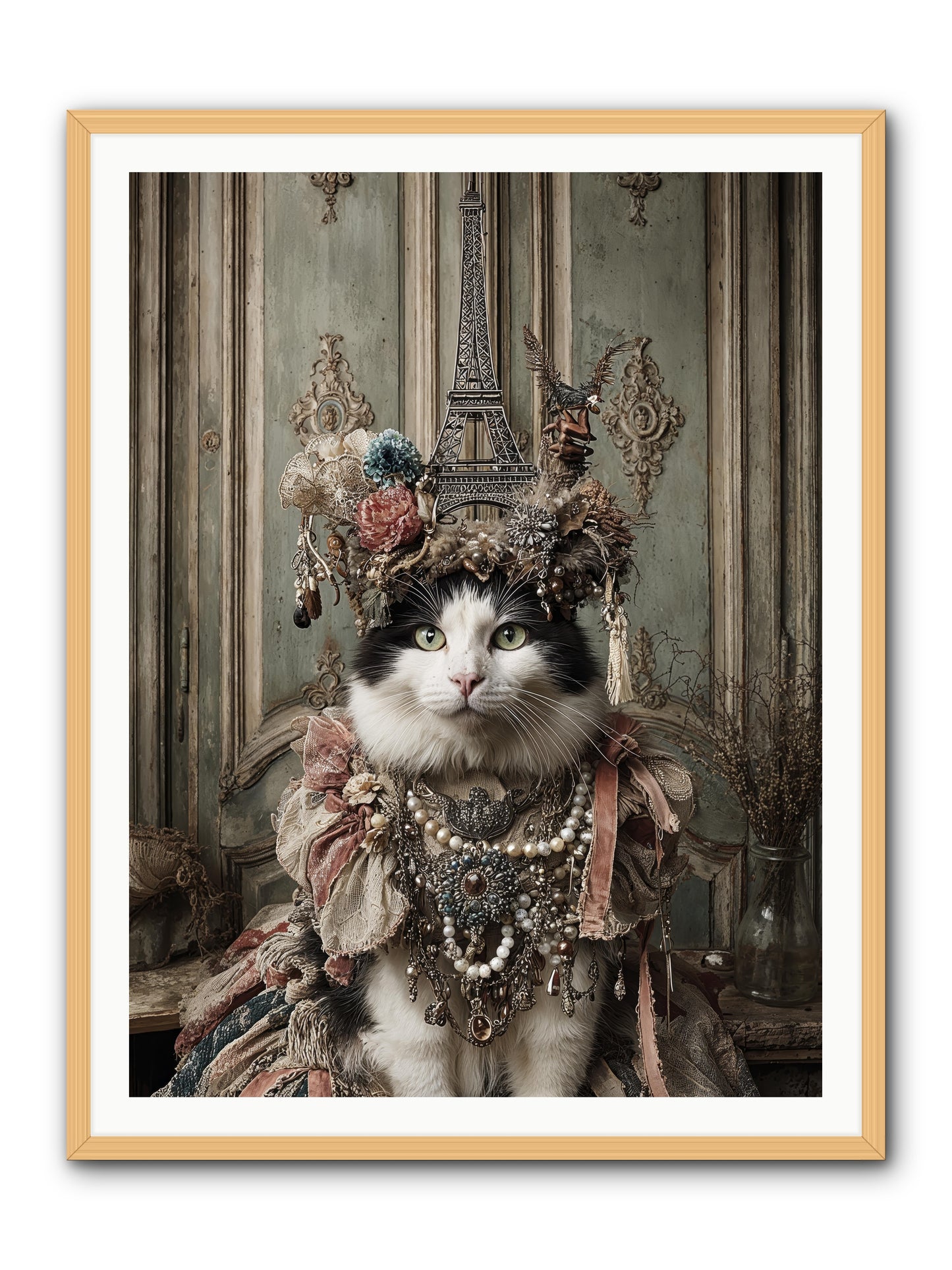 Miss Twill and the Lemon Parade -- Framed Print - Natural 36x48