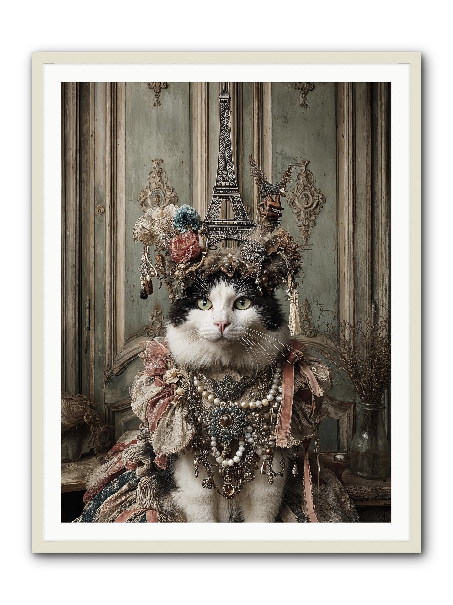 Miss Twill and the Lemon Parade -- Framed Print - White 36x48
