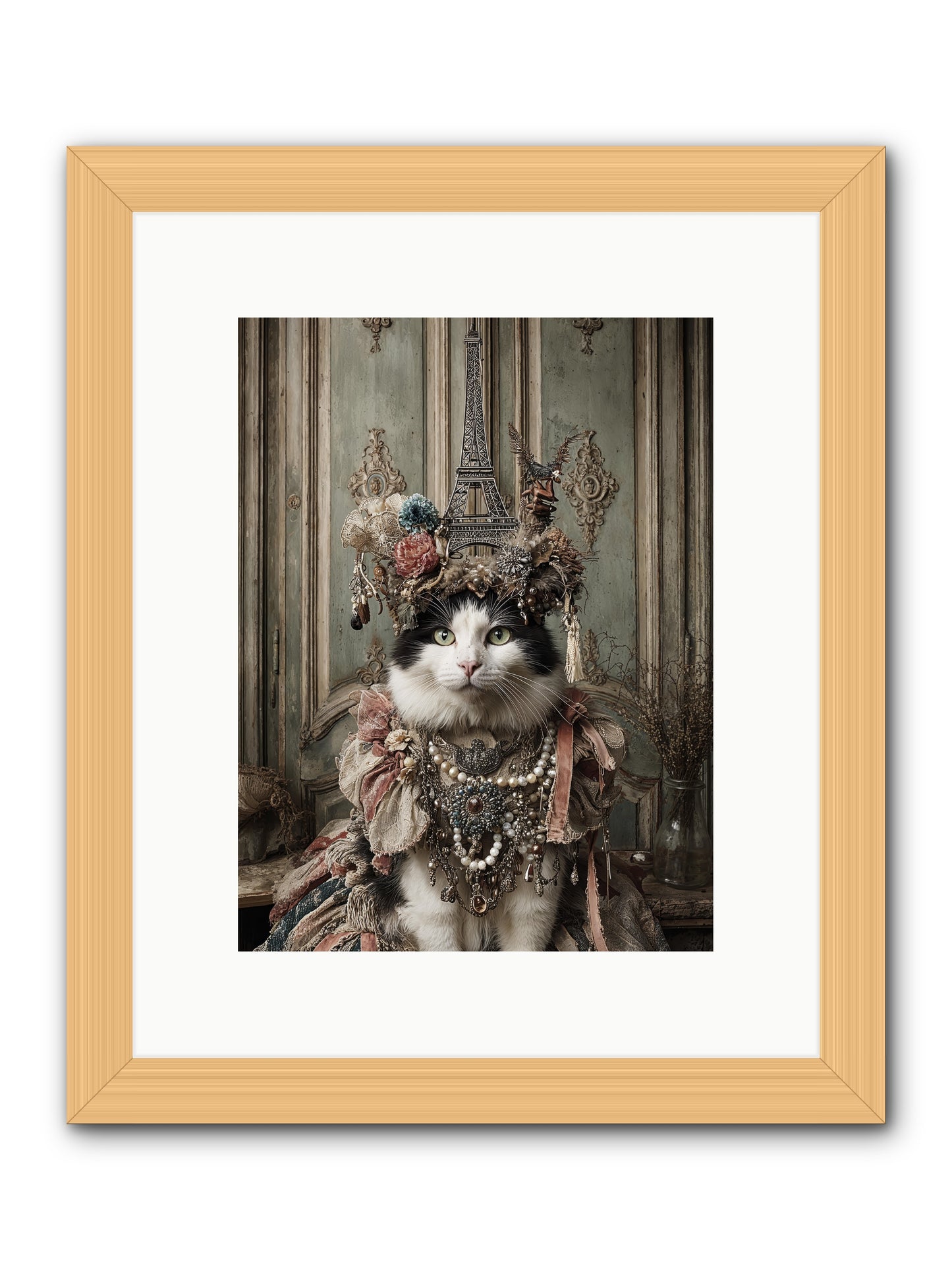 Miss Twill and the Lemon Parade -- Framed Print - Natural 9x12