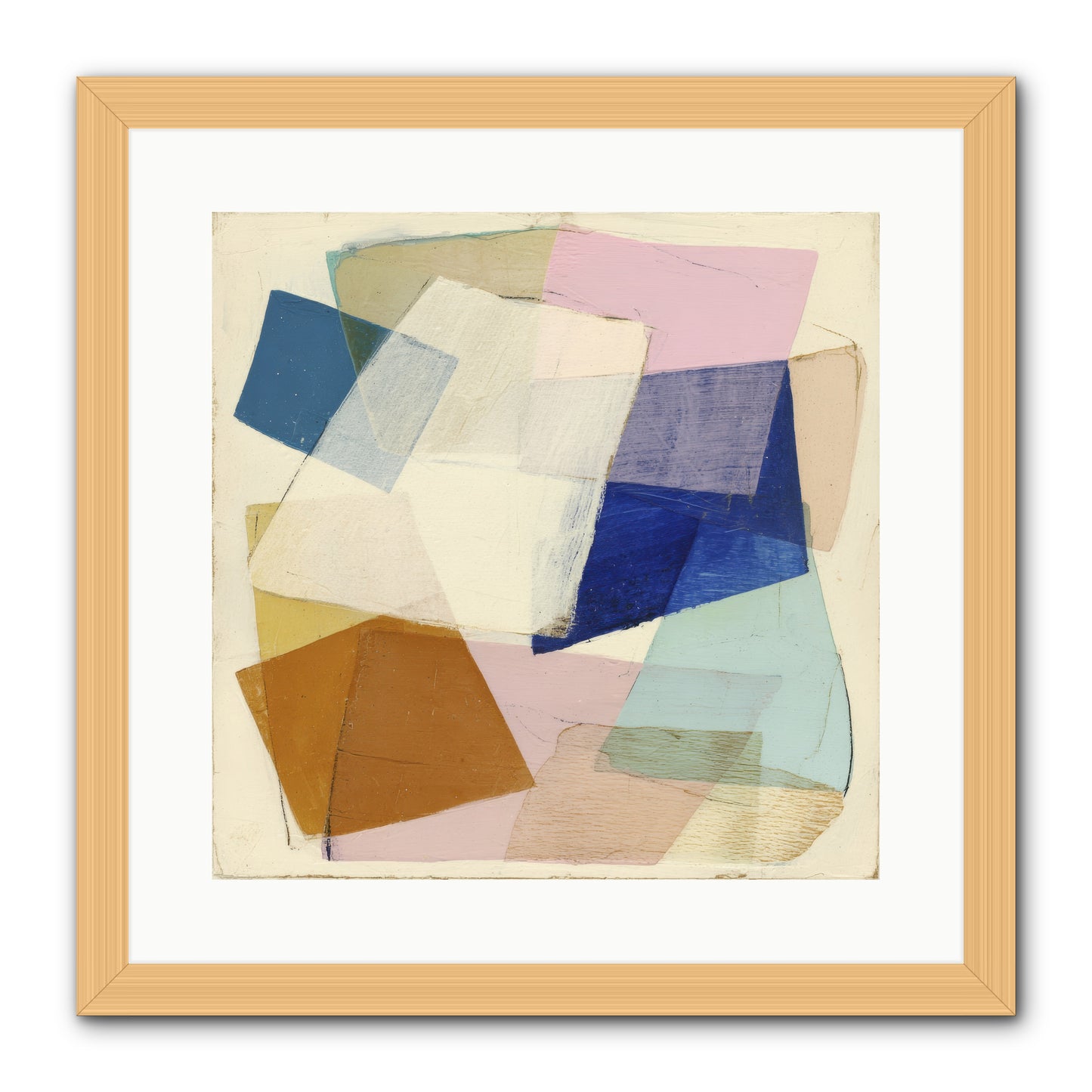 Misted Loom -- Framed Print - Natural 16x16