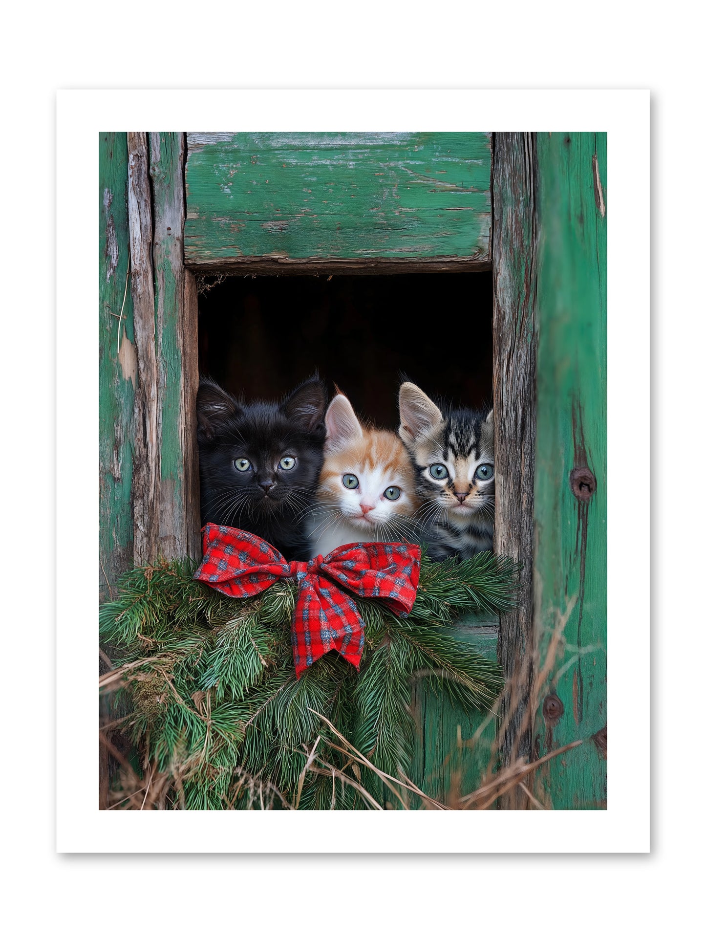 Mittened Mischief -- Paper Print 12x16