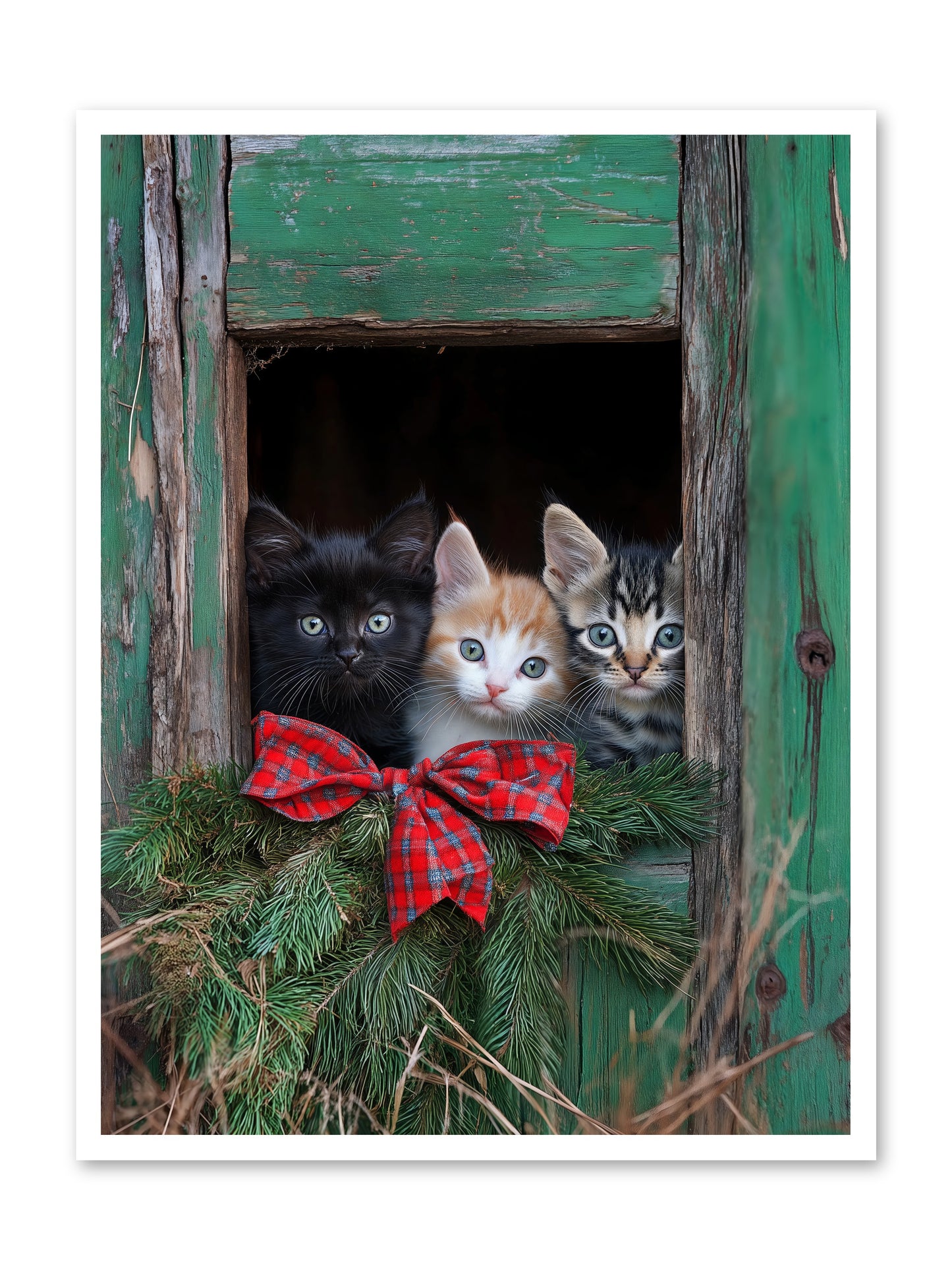 Mittened Mischief -- Paper Print 30x40