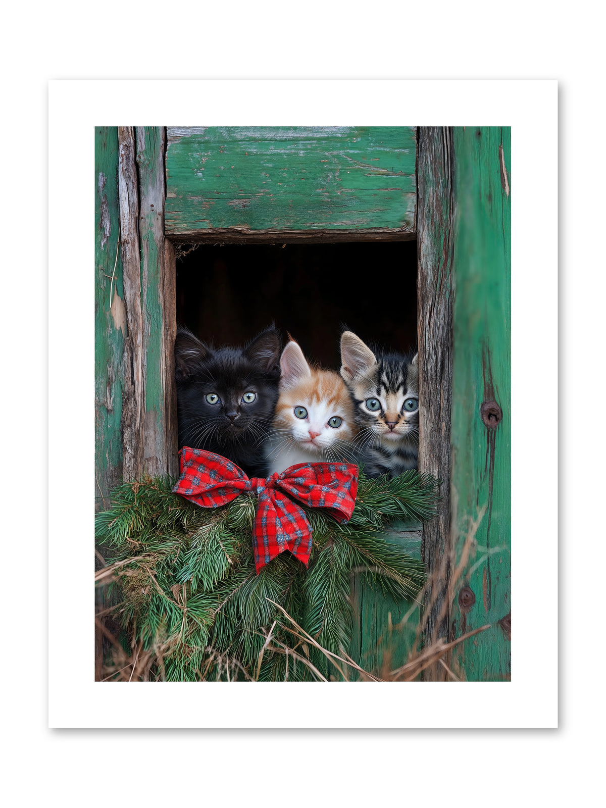 Mittened Mischief -- Paper Print 9x12