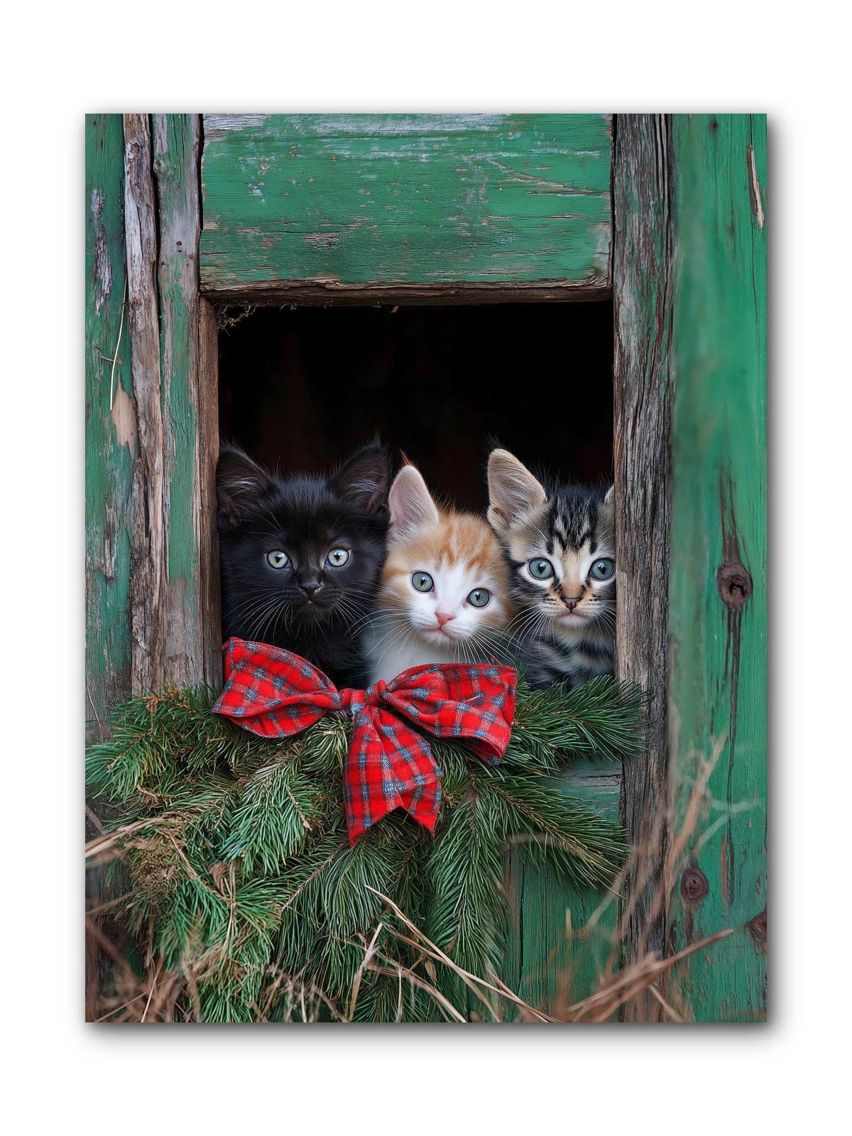 Mittened Mischief -- Wrapped Canvas 9x12