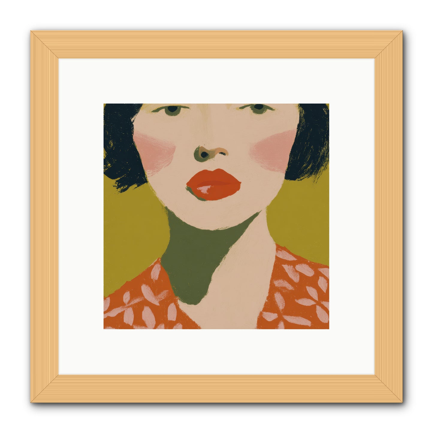 Moment of Certainty -- Framed Print - Natural 10x10
