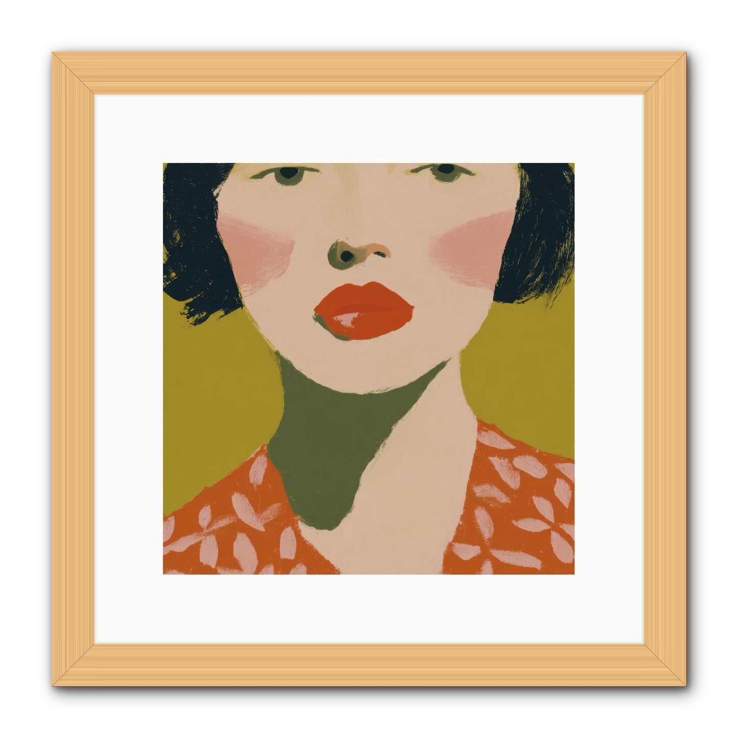 Moment of Certainty -- Framed Print - Natural 12x12