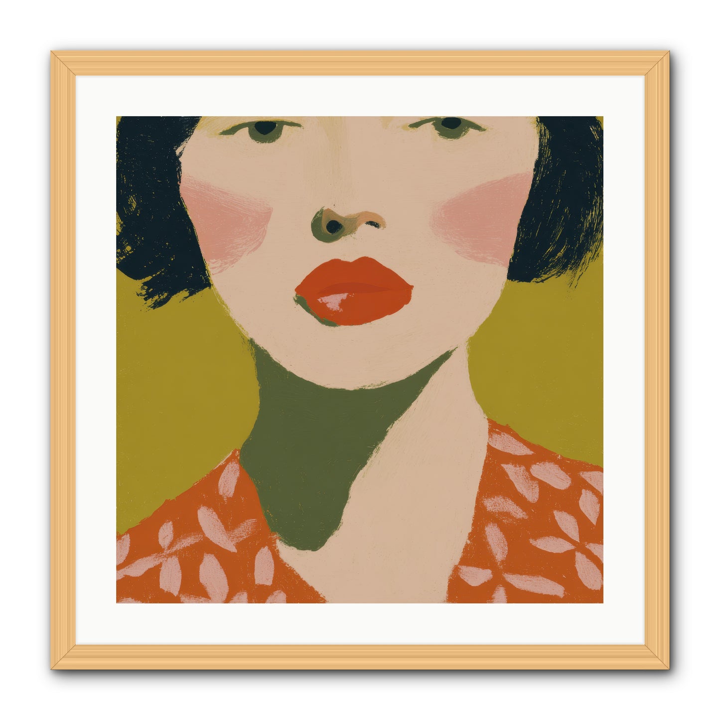 Moment of Certainty -- Framed Print - Natural 24x24