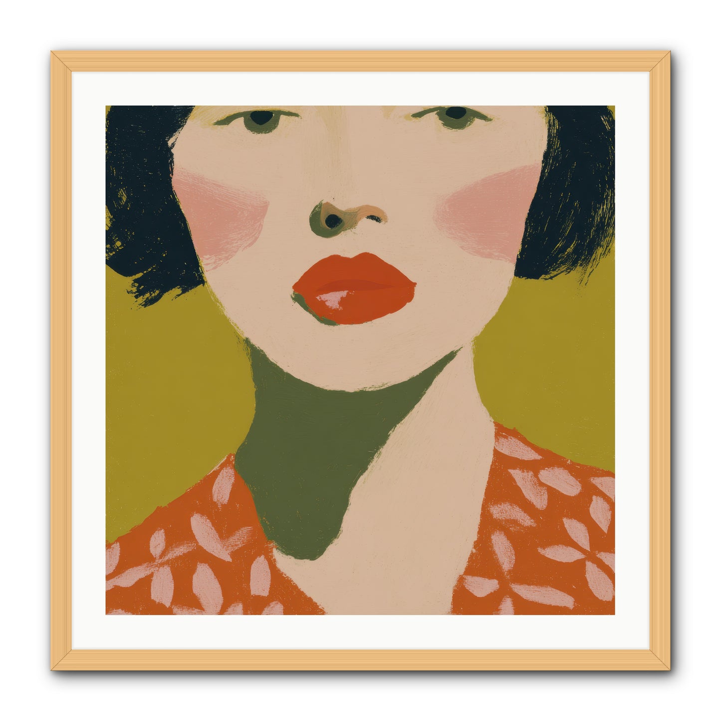 Moment of Certainty -- Framed Print - Natural 30x30