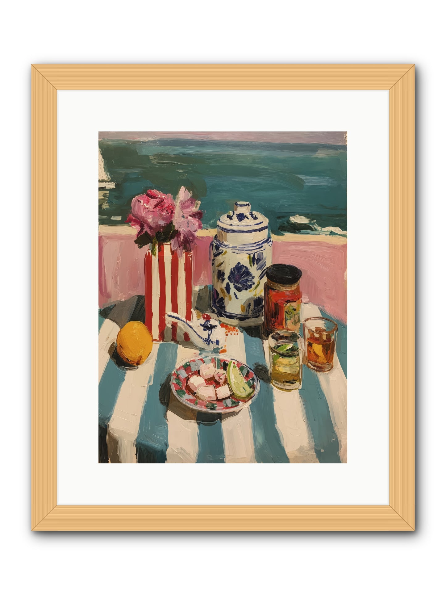 Monaco Madness -- Framed Print - Natural 12x16