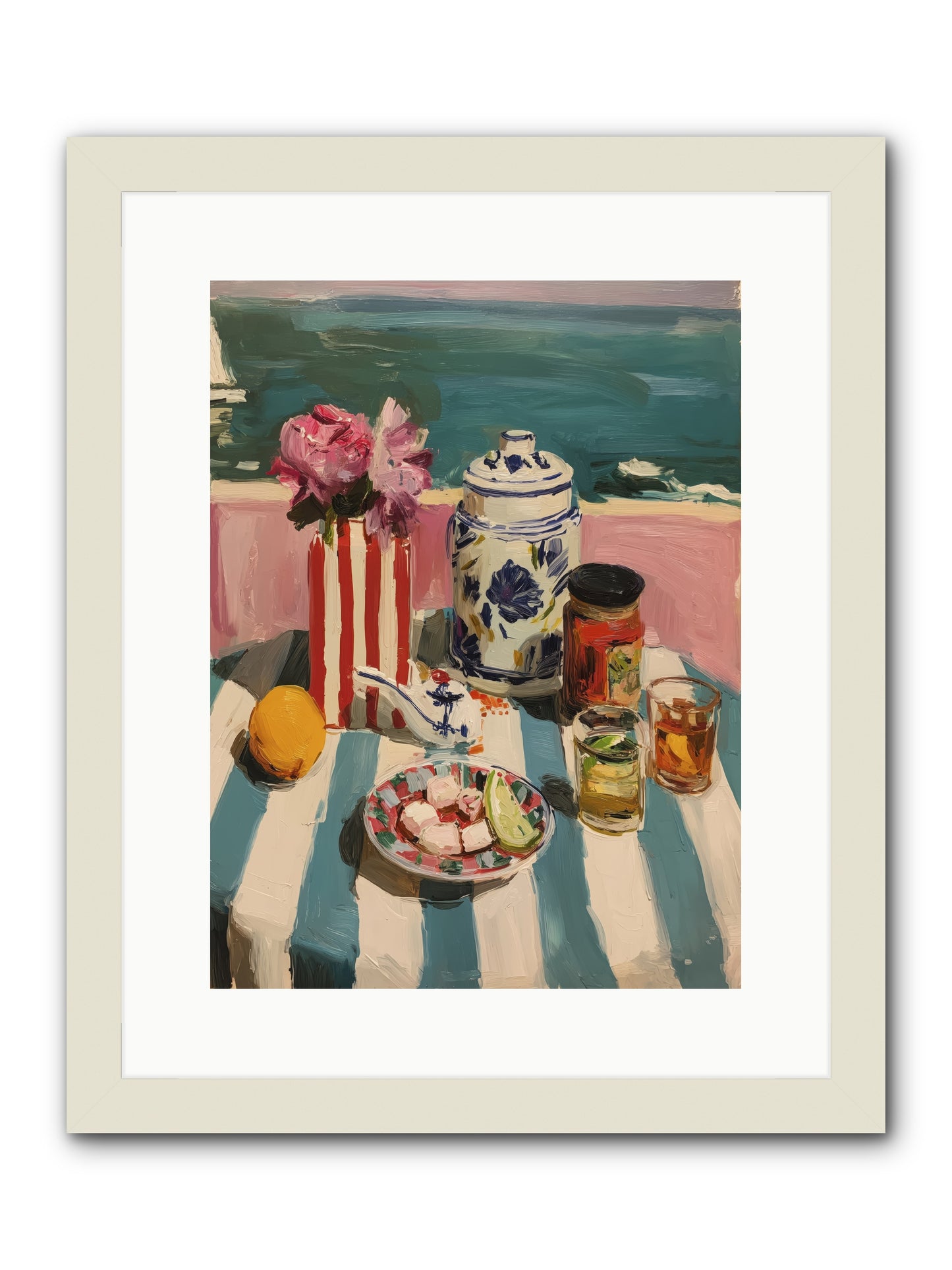 Monaco Madness -- Framed Print - White 12x16