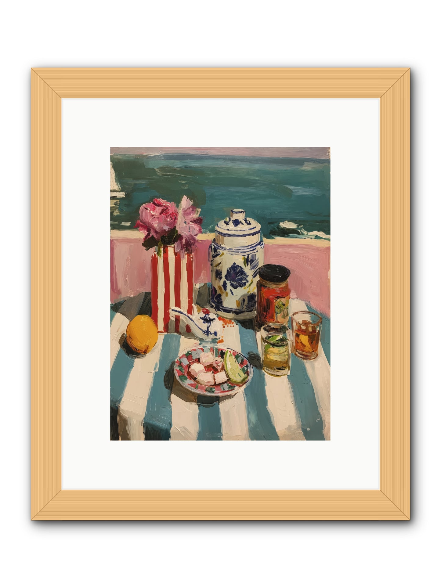 Monaco Madness -- Framed Print - Natural 9x12