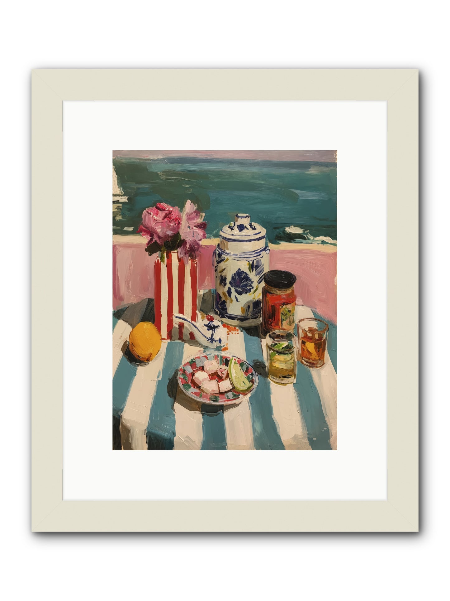 Monaco Madness -- Framed Print - White 9x12