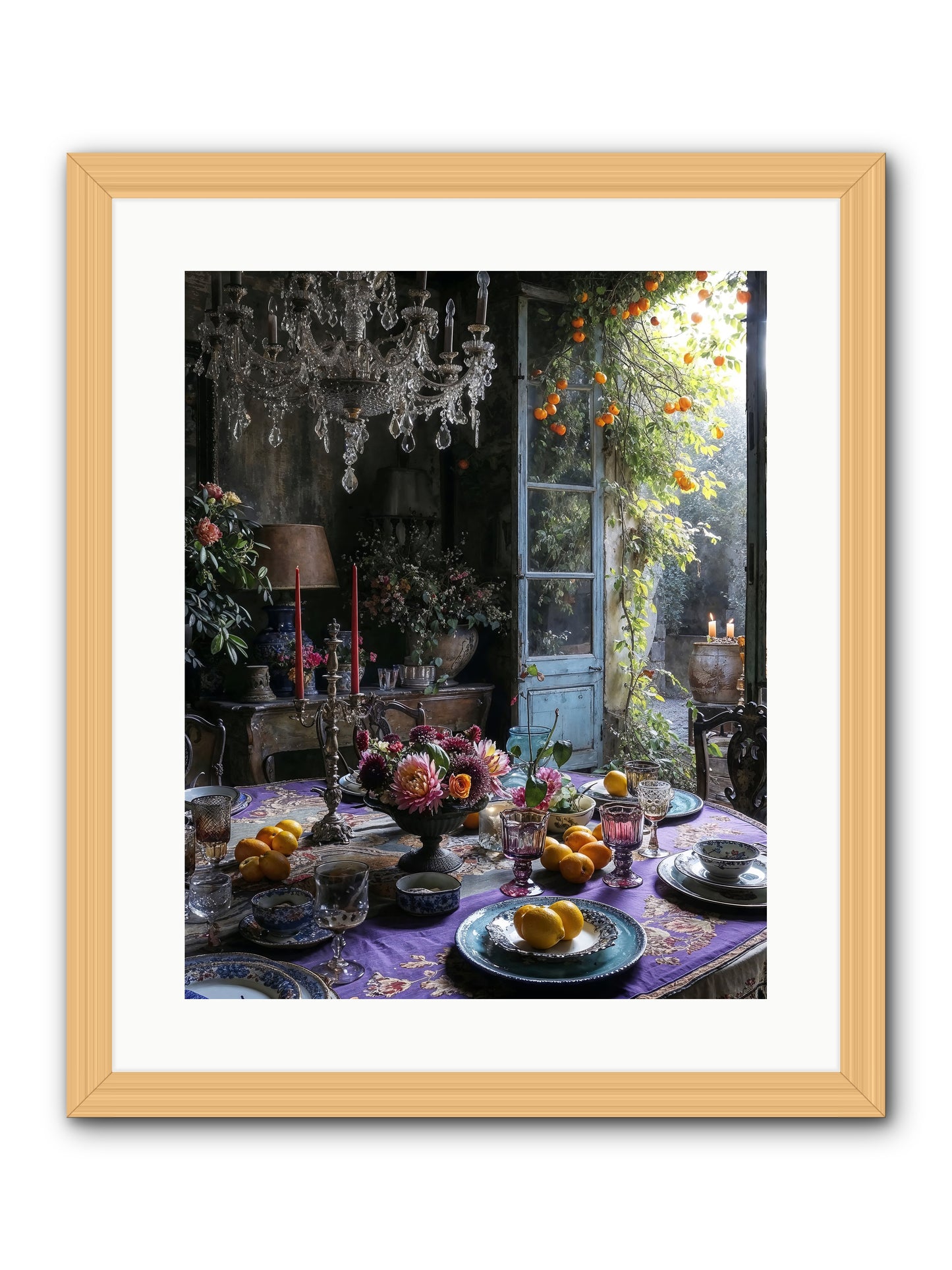 Moon Crest -- Framed Print - Natural 16x20