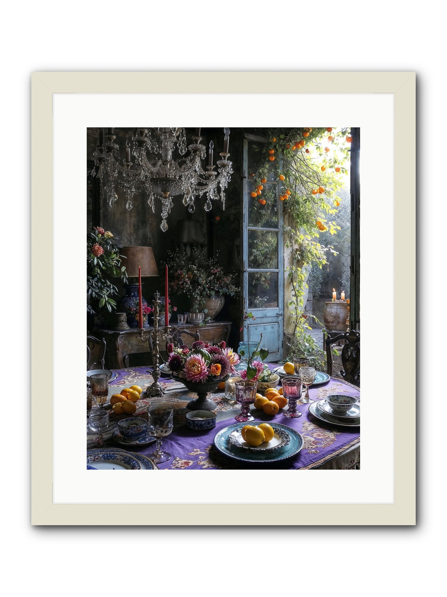 Moon Crest -- Framed Print - White 16x20