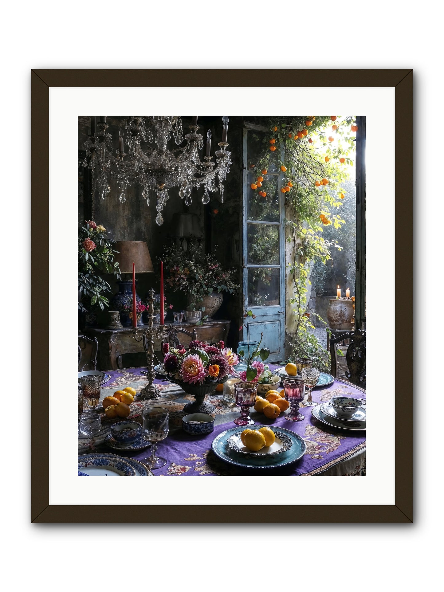 Moon Crest -- Framed Print - Black 20x25