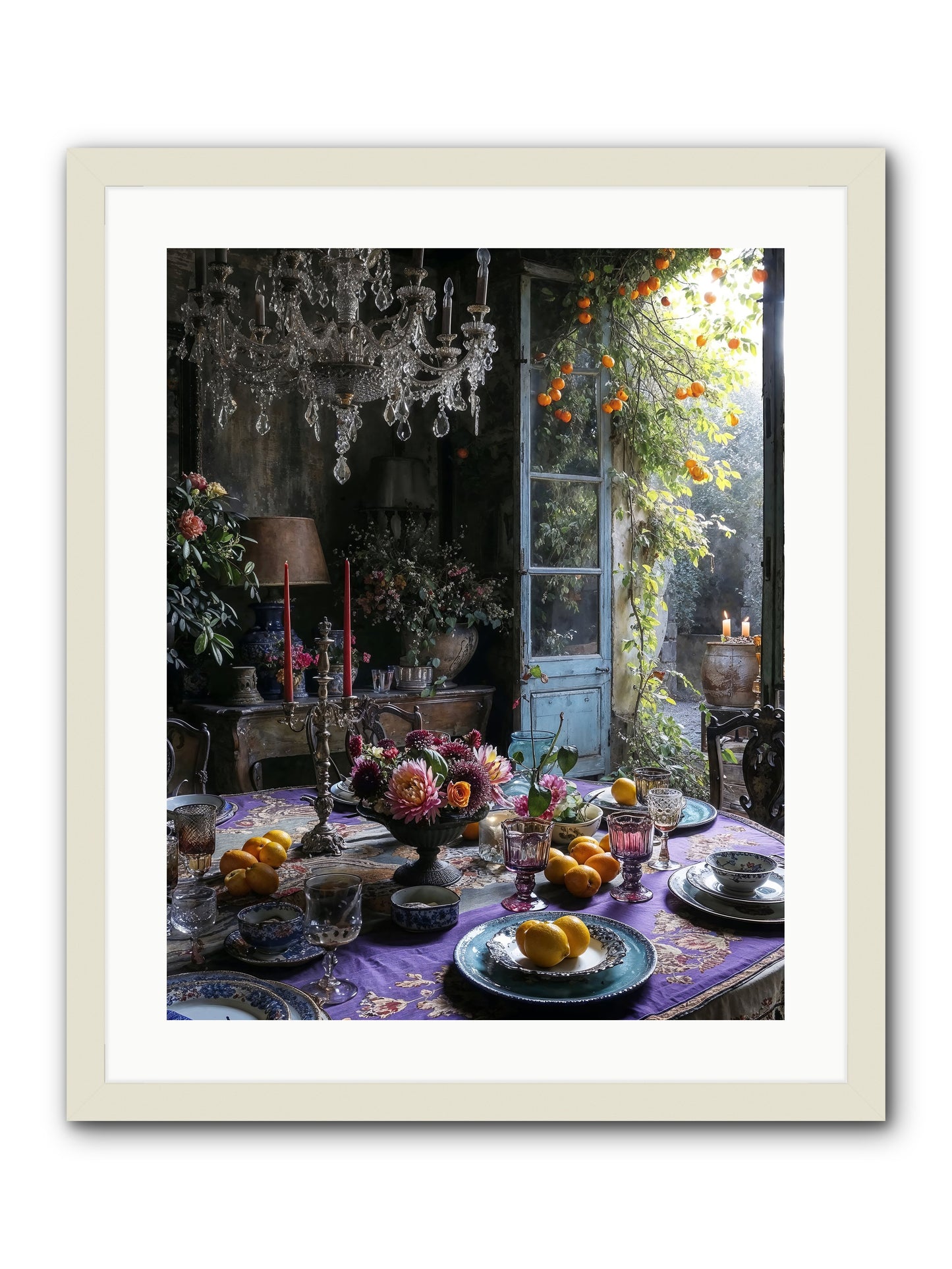 Moon Crest -- Framed Print - White 20x25