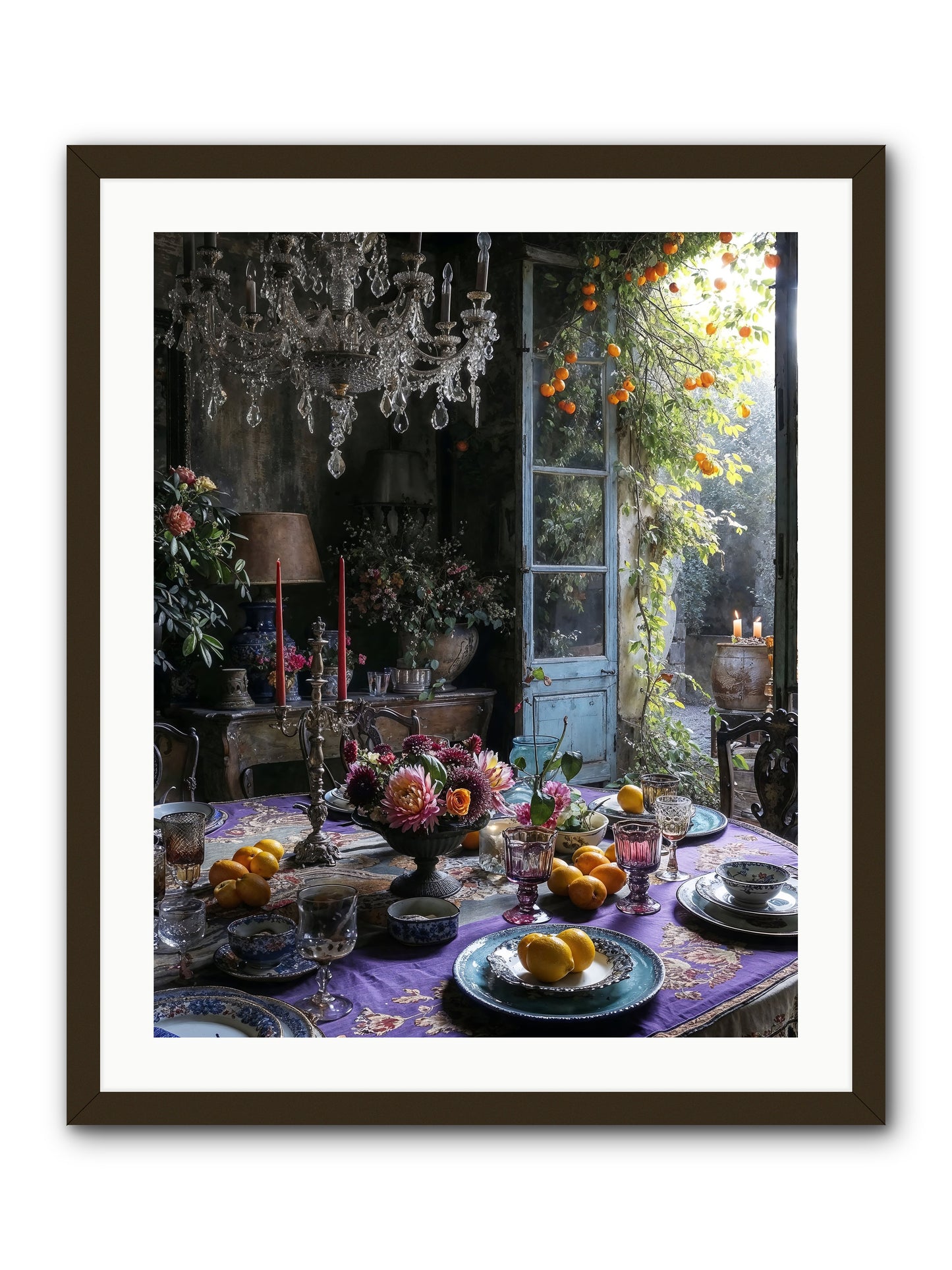 Moon Crest -- Framed Print - Black 24x30